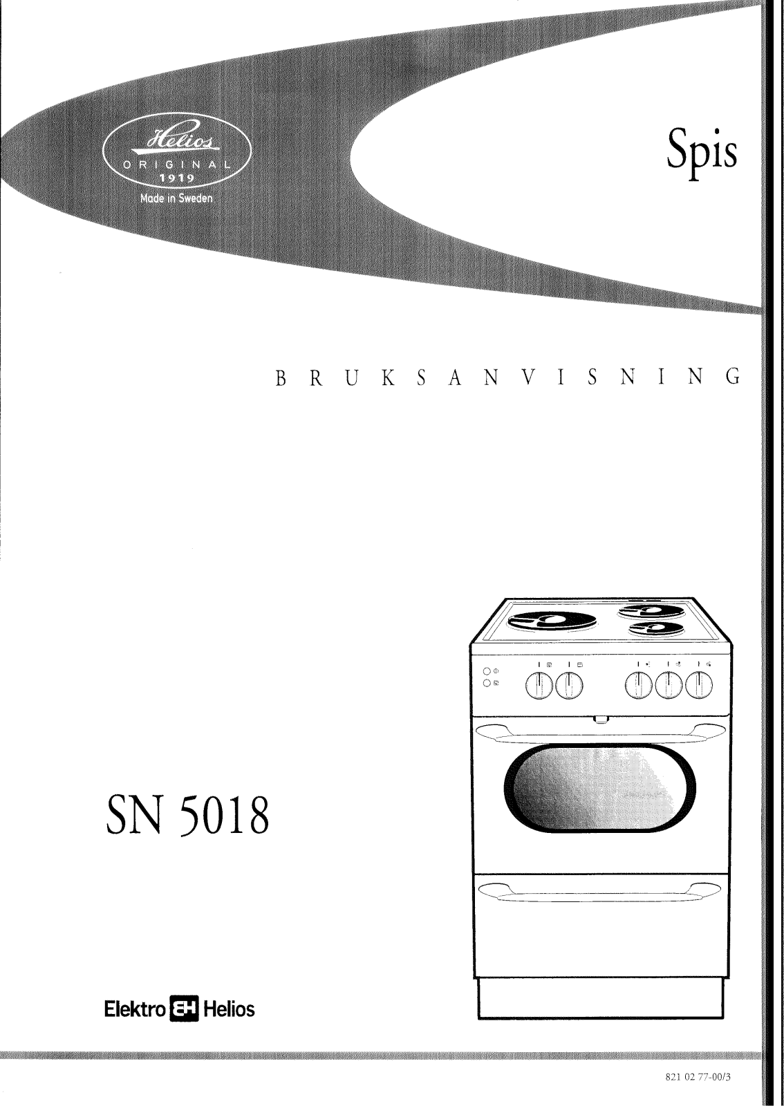 Elektro helios SN5018 User Manual