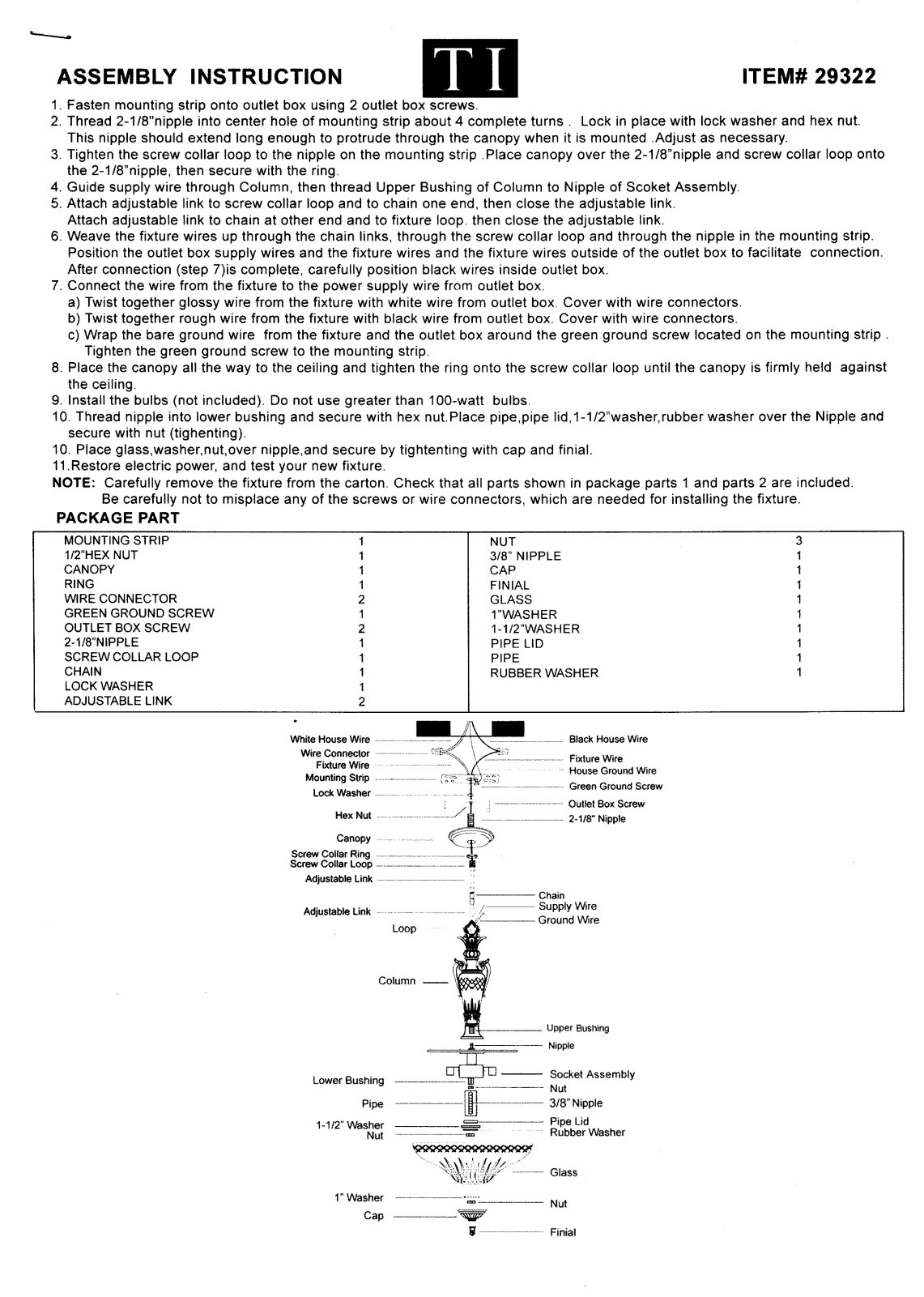 Triarch 29322 User Manual