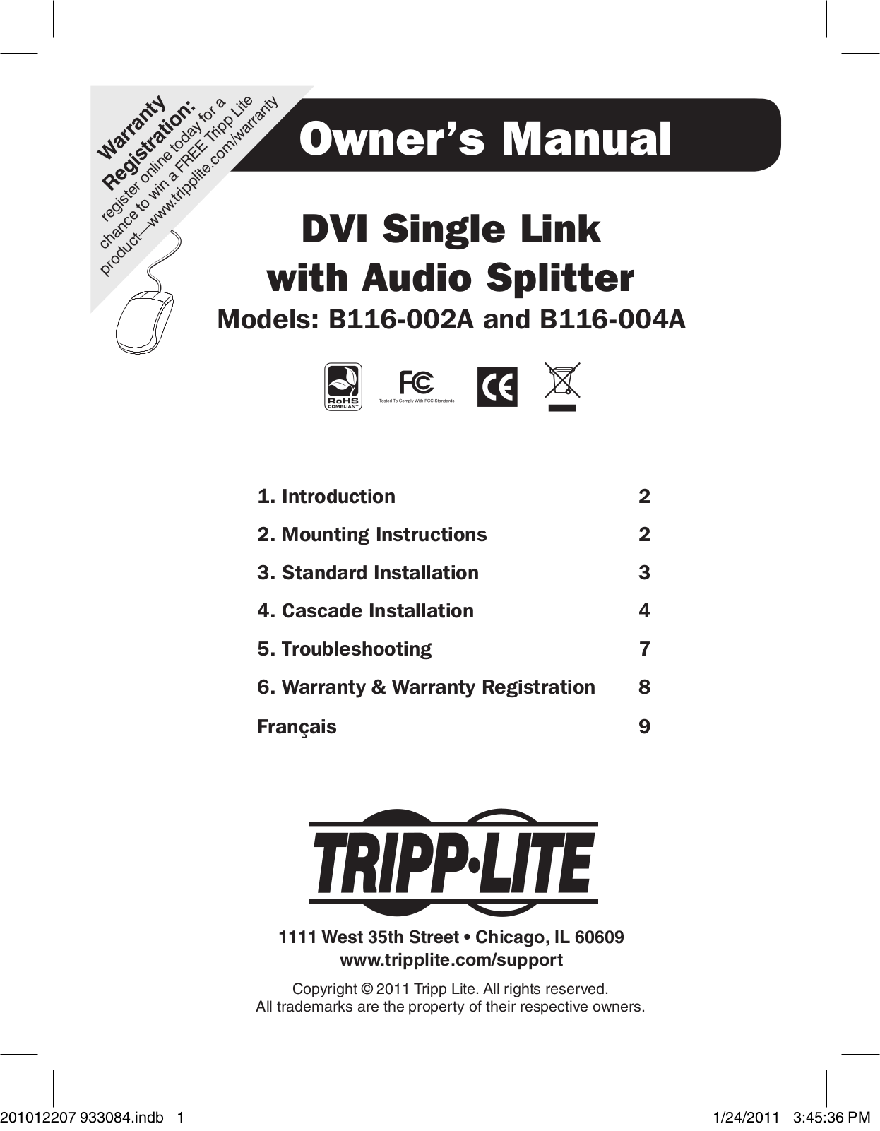 Tripp Lite B116-002A Users Manual