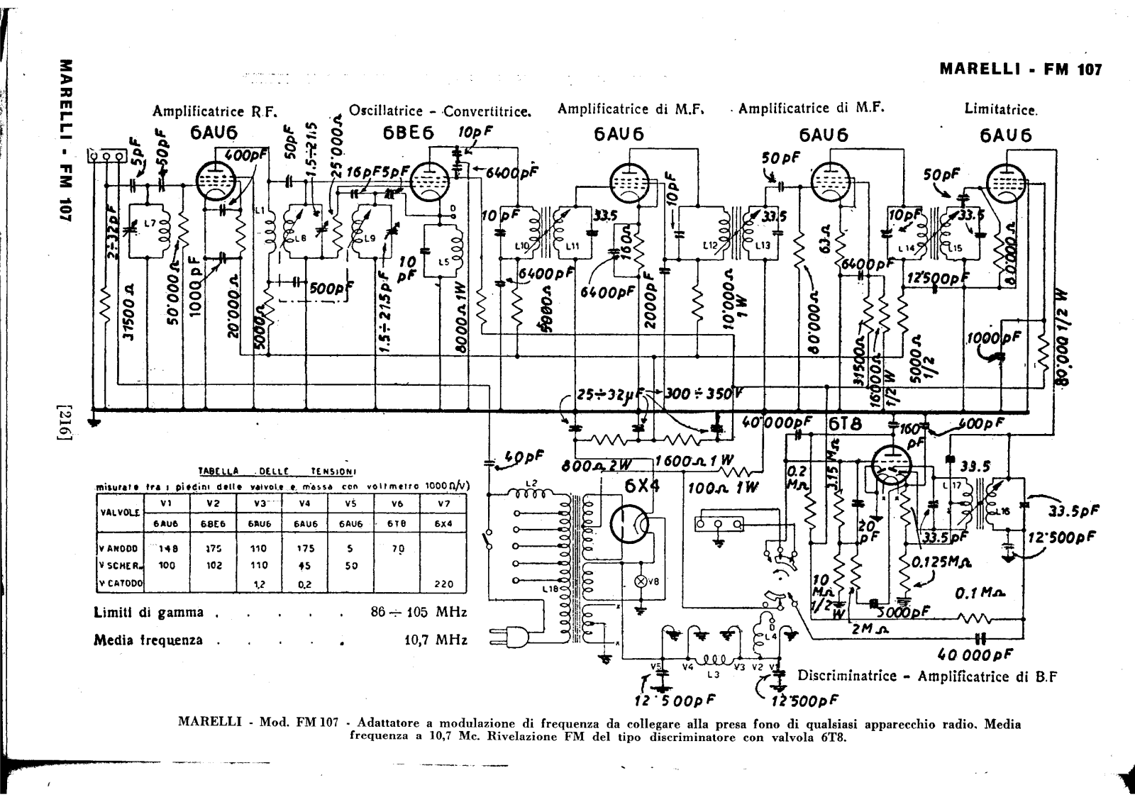 Radiomarelli fm107 schematic