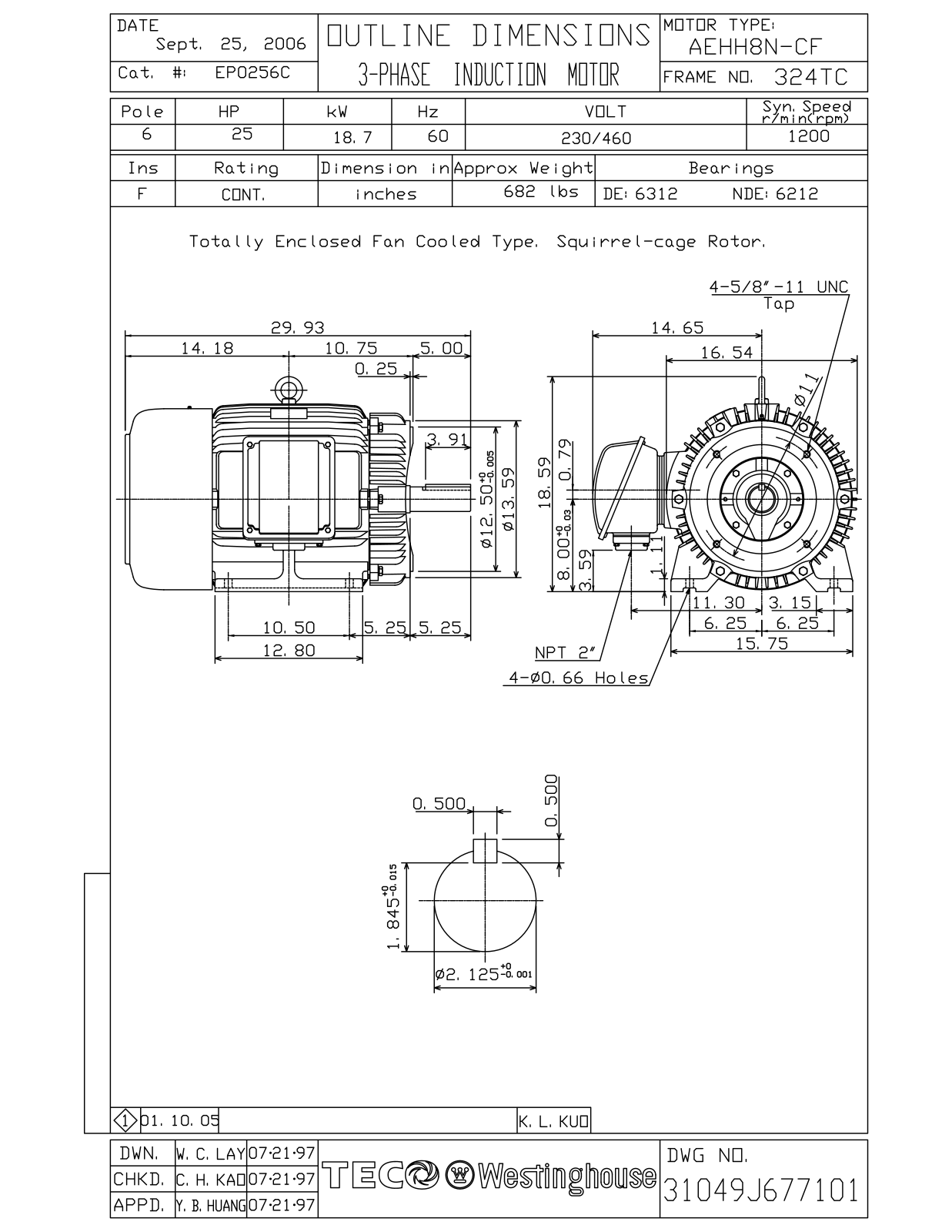 Teco EP0256C Reference Drawing