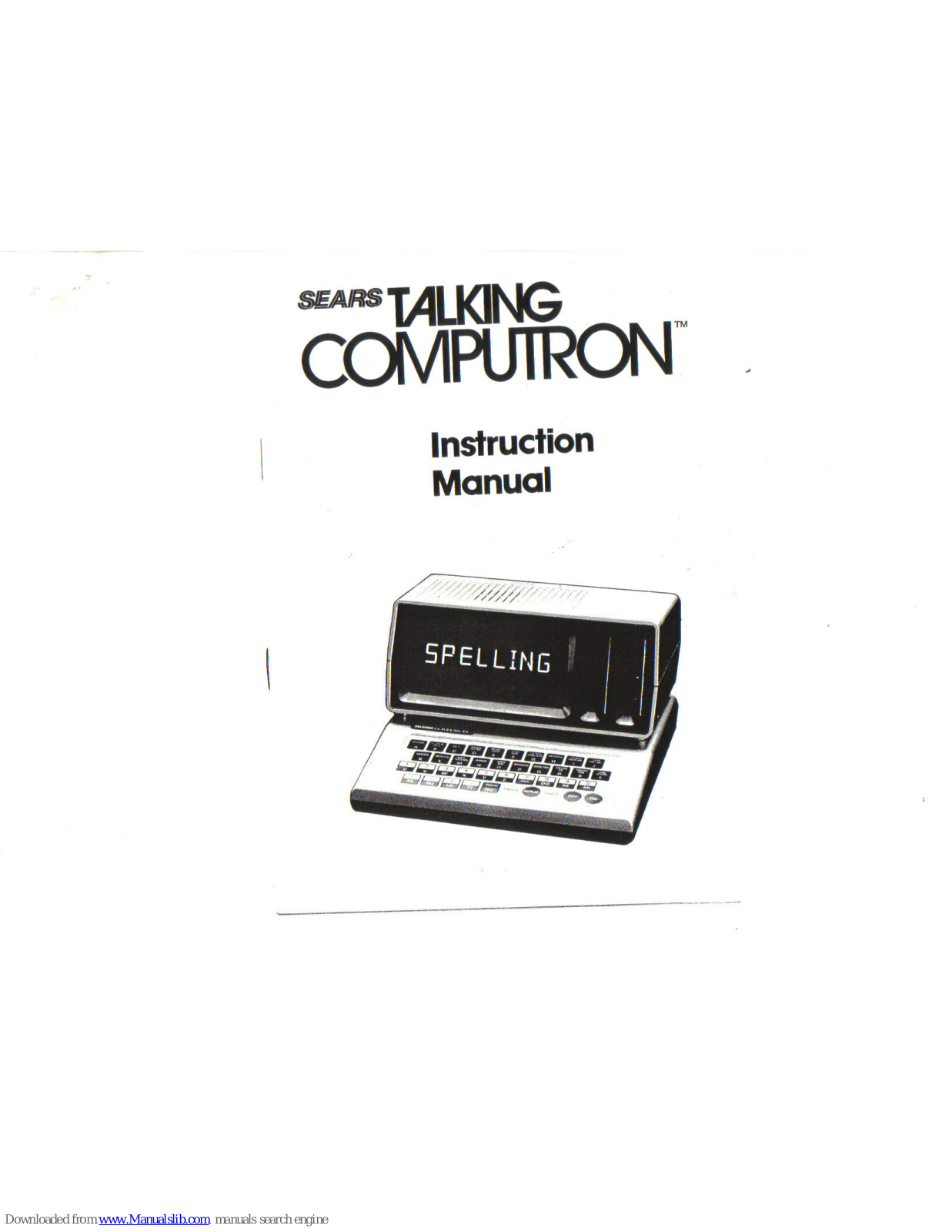 Sears TALKING COMPUTRON Instruction Manual