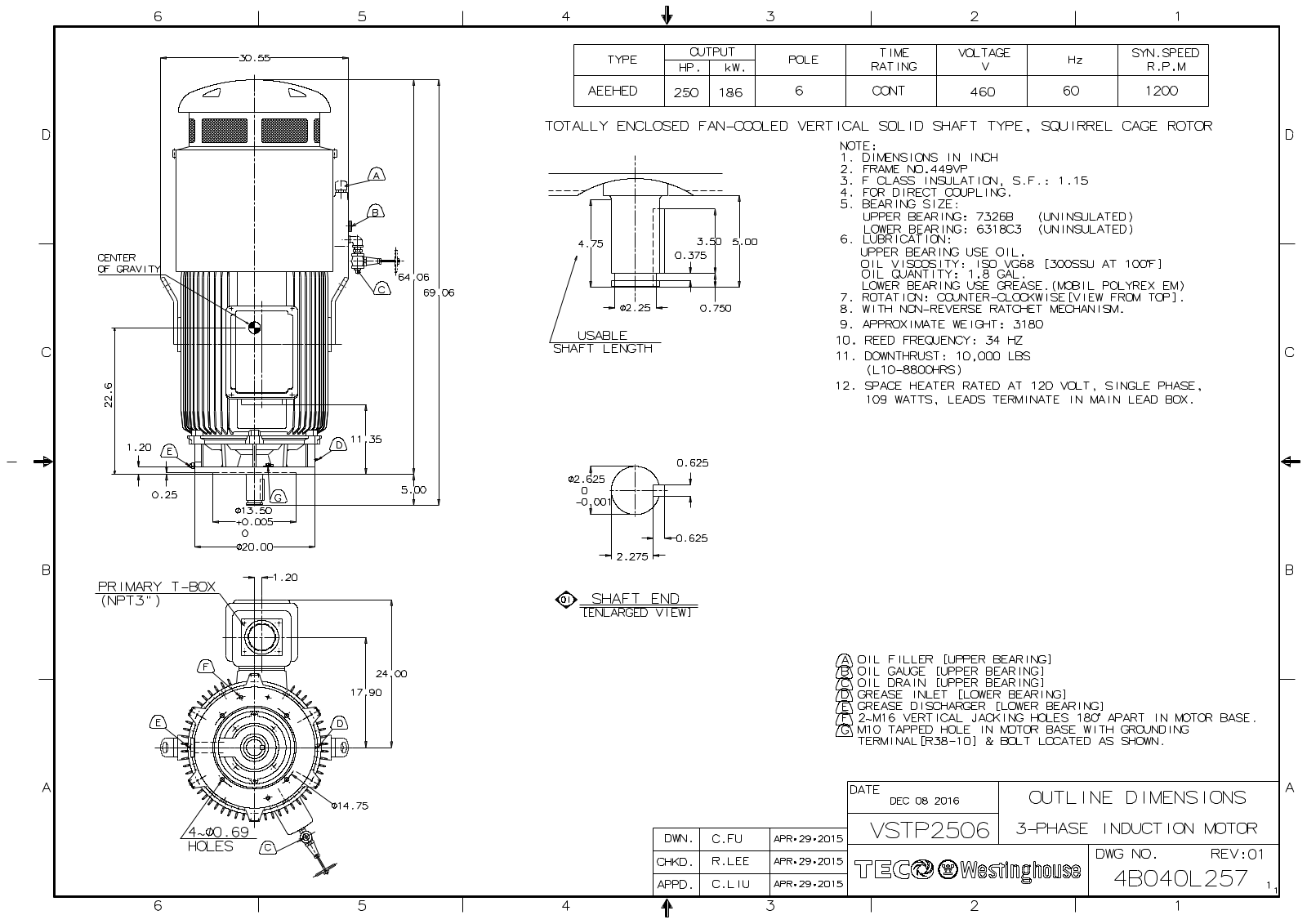 Teco VSTP2506 Reference Drawing