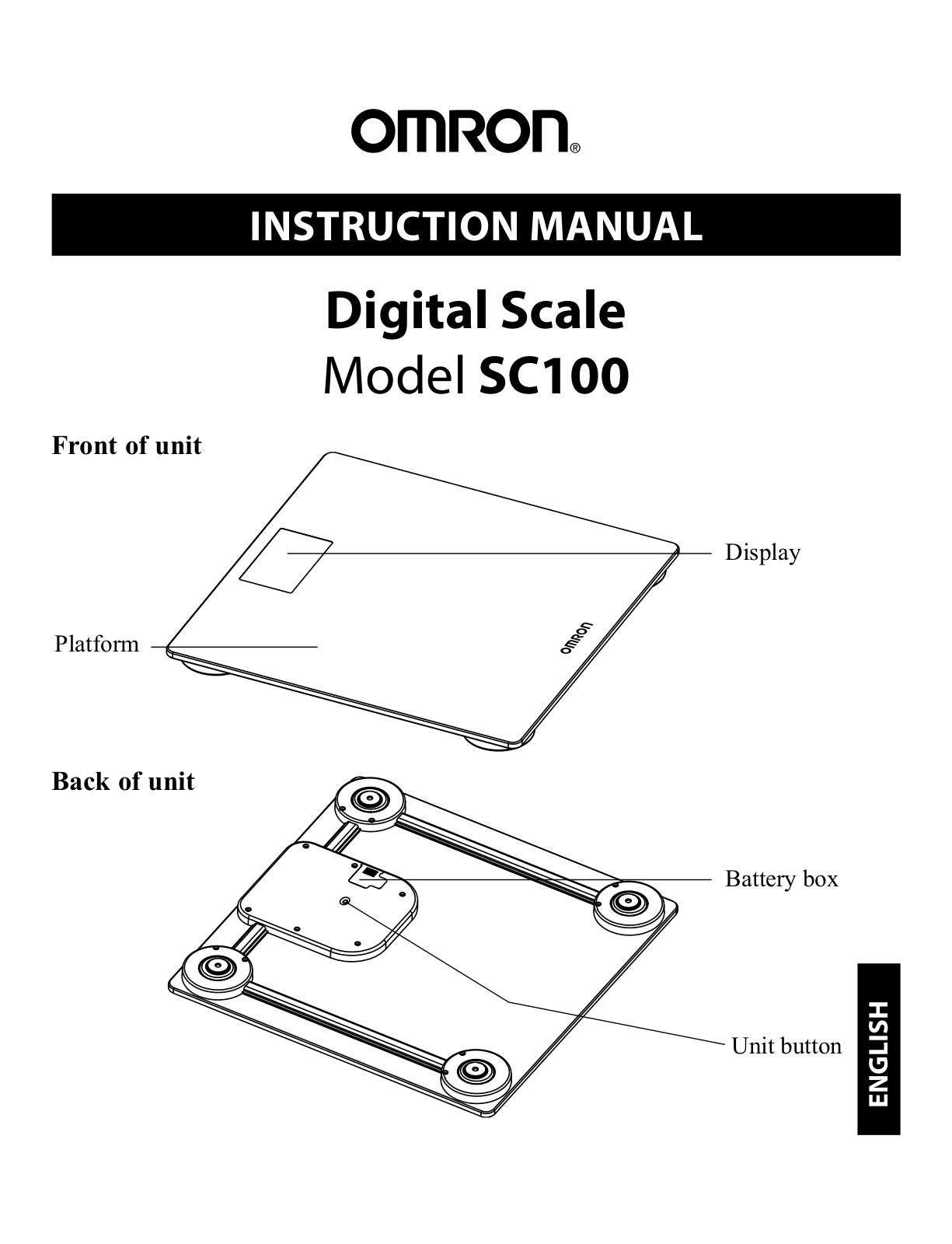 Omron SC100 User Manual