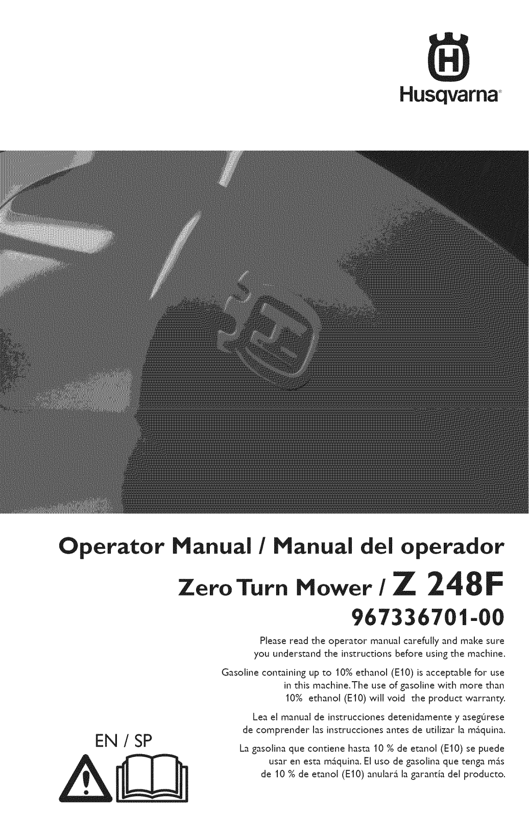 Husqvarna Z248F-96733670100, 967336701-00, 91750662 Owner’s Manual