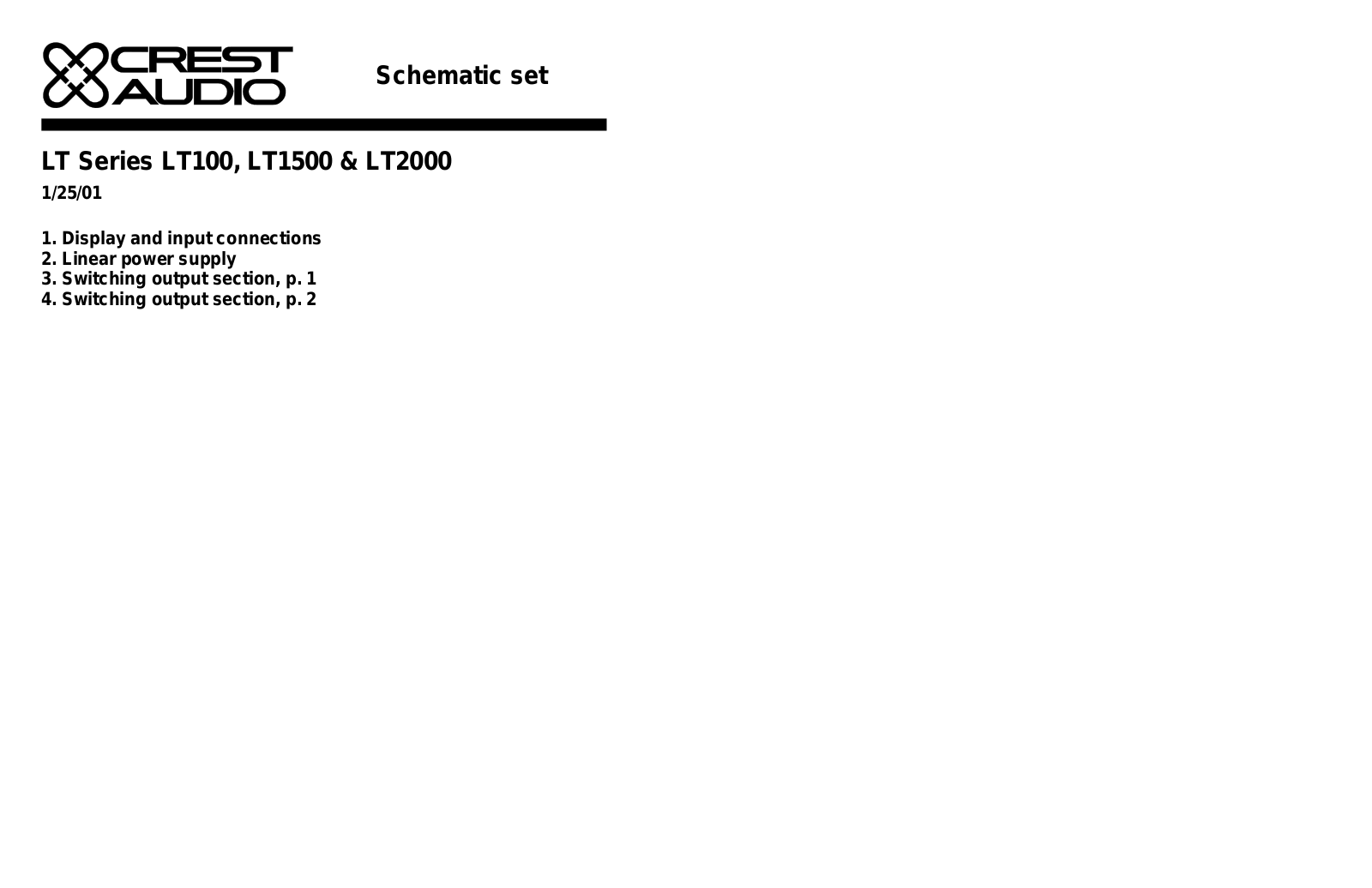 CREST LT series Service Manual