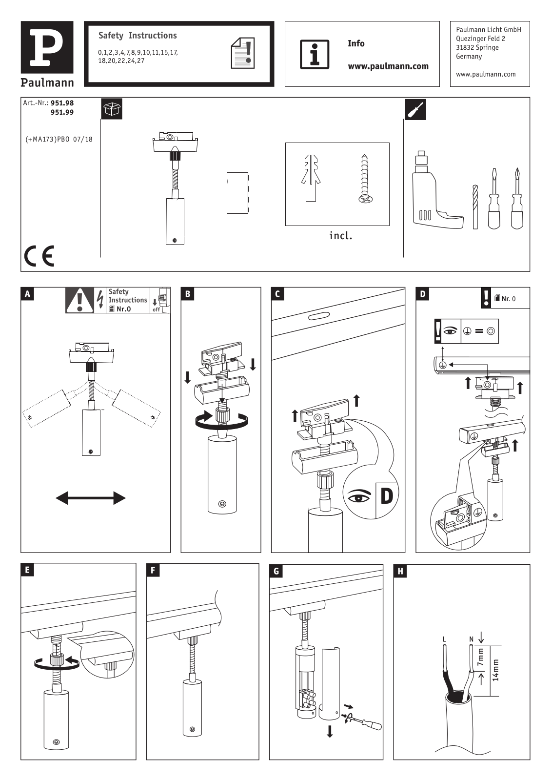 Paulmann 951.98 operation manual - ManualMachine.com