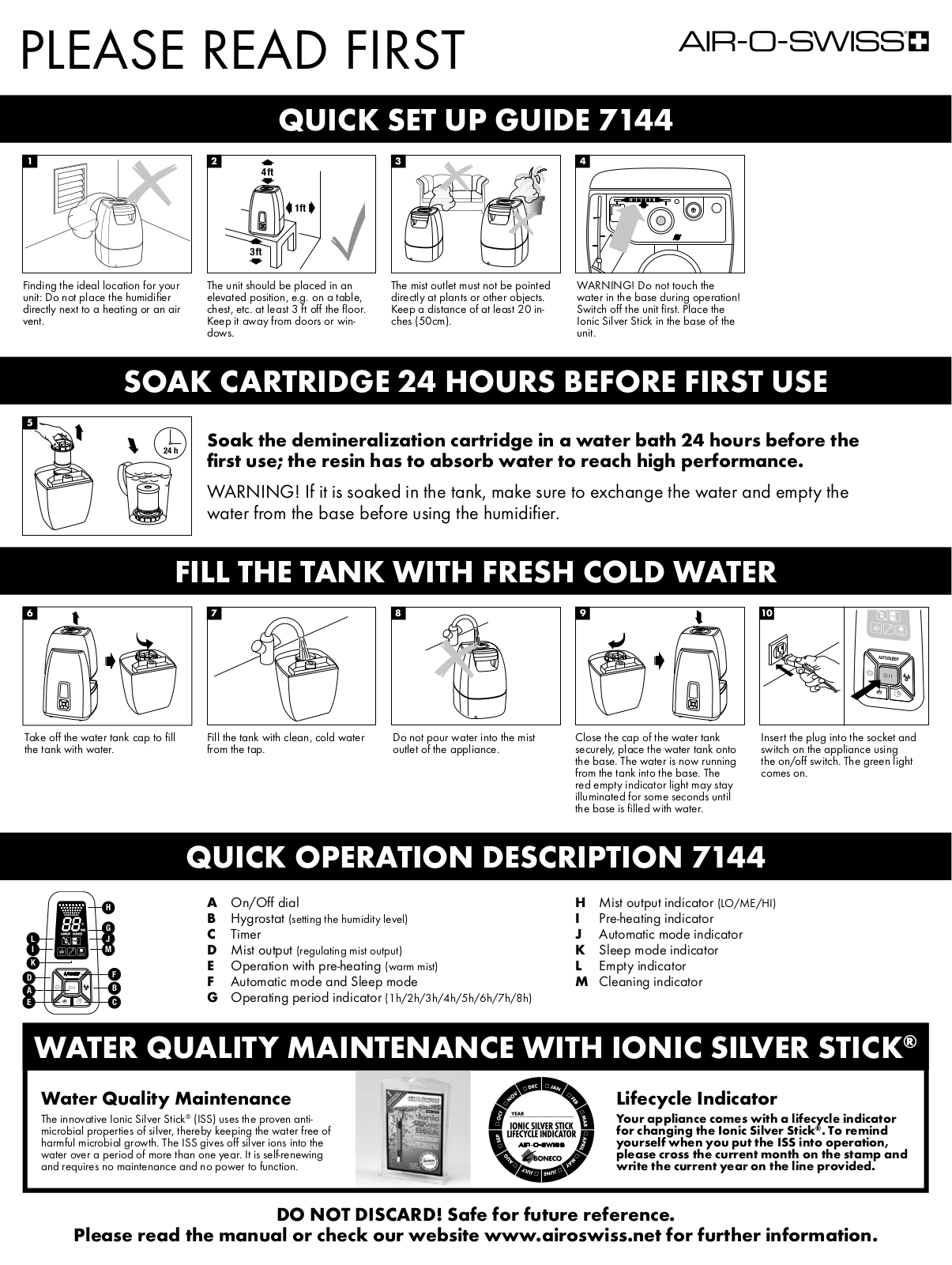 Air-O-Swiss AOS 7144 Setup Guide - ManualMachine.com