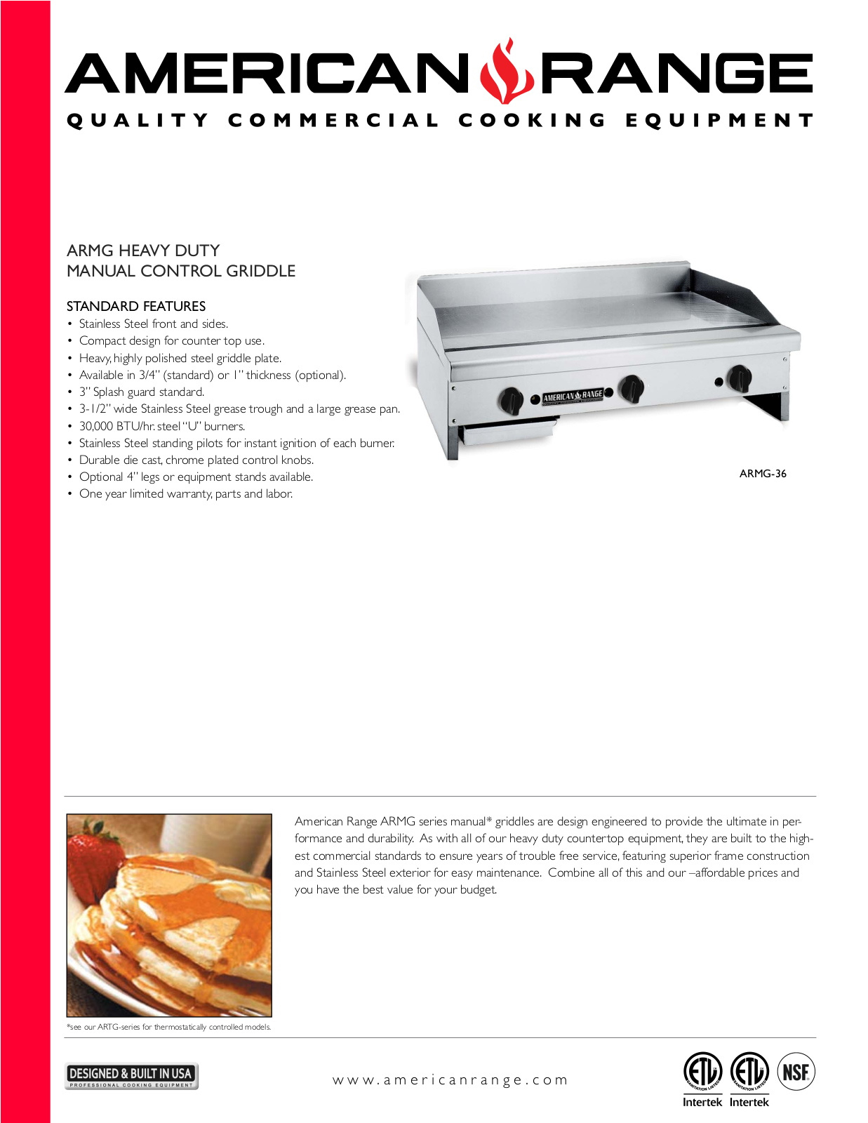 American Range ARMG-112 User Manual - ManualMachine.com