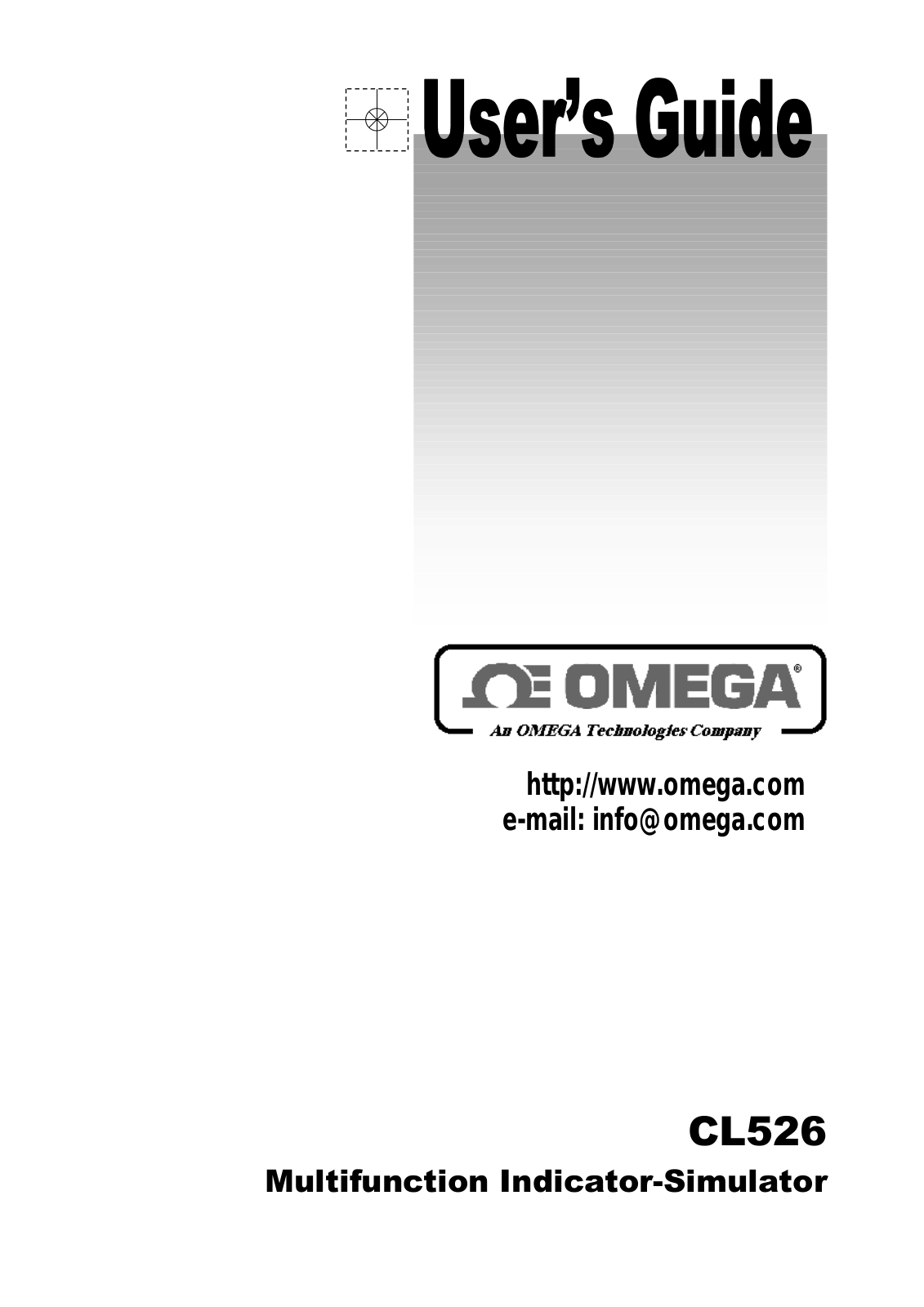 Omega CL526 User Manual