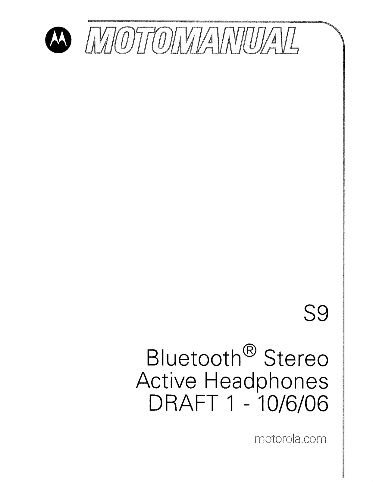 Motorola T6HD1 Manual