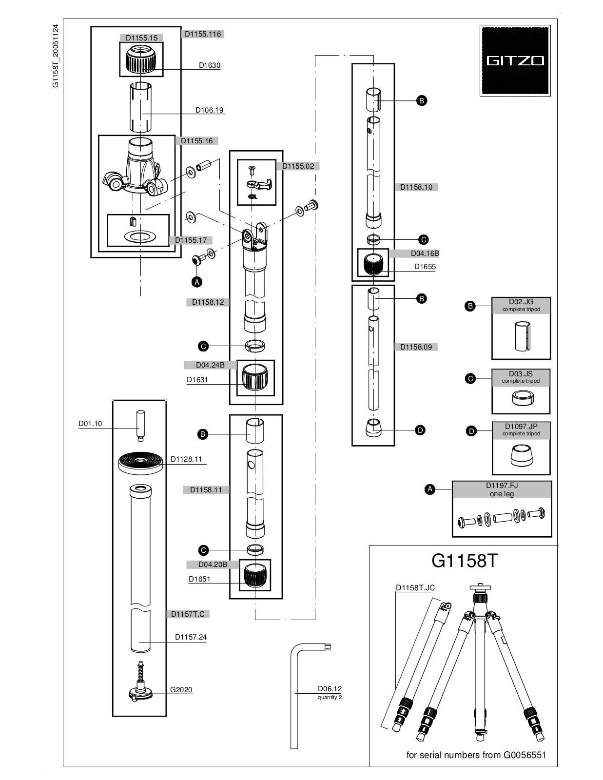 Gitzo G1158T User Manual