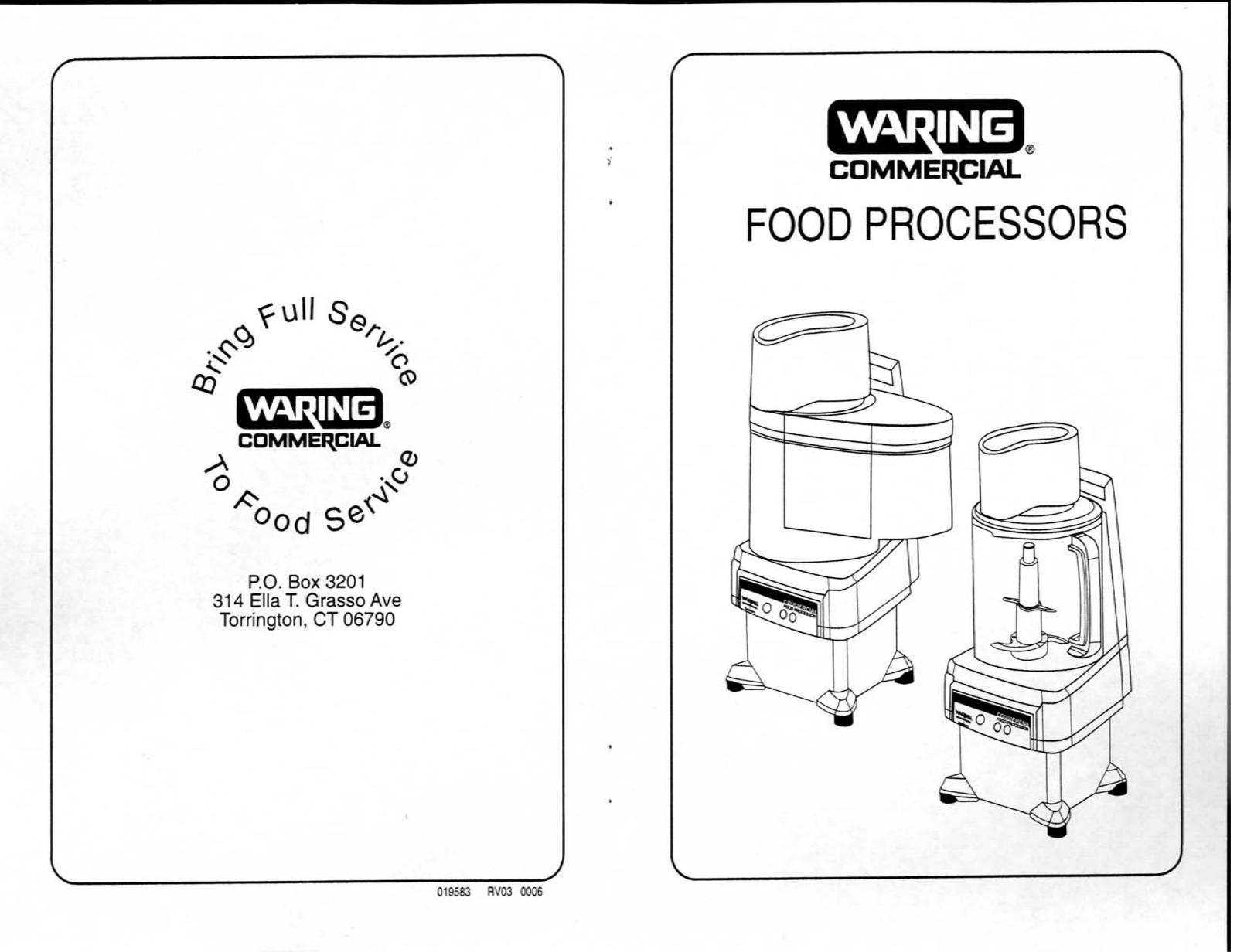 Waring FP2000 Installation Manual