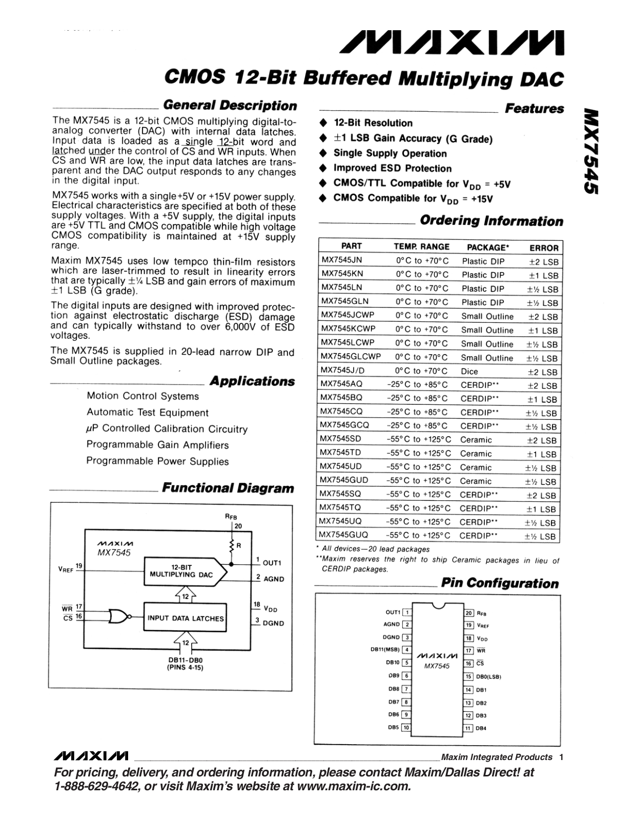 MAXIM MX7545 User Manual