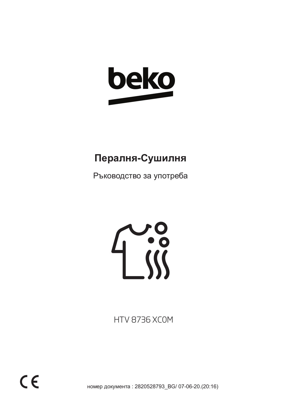 Beko HTV 8736 XC0M User manual