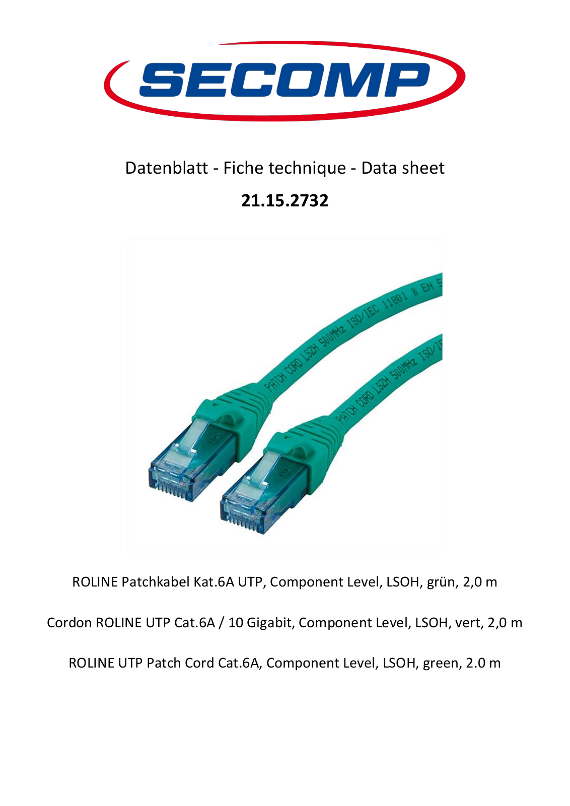 Roline 21.15.2732 User Manual