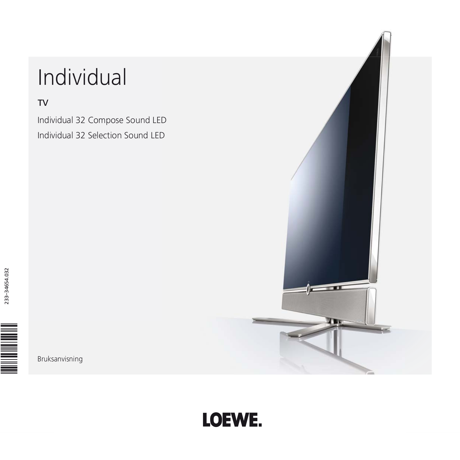 Loewe Individual 32 Compose Sound LED, Individual 32 Selection Sound LED Operating Instruction