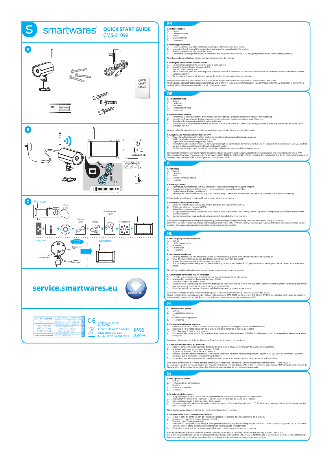 Smartwares CMS-31099 User guide