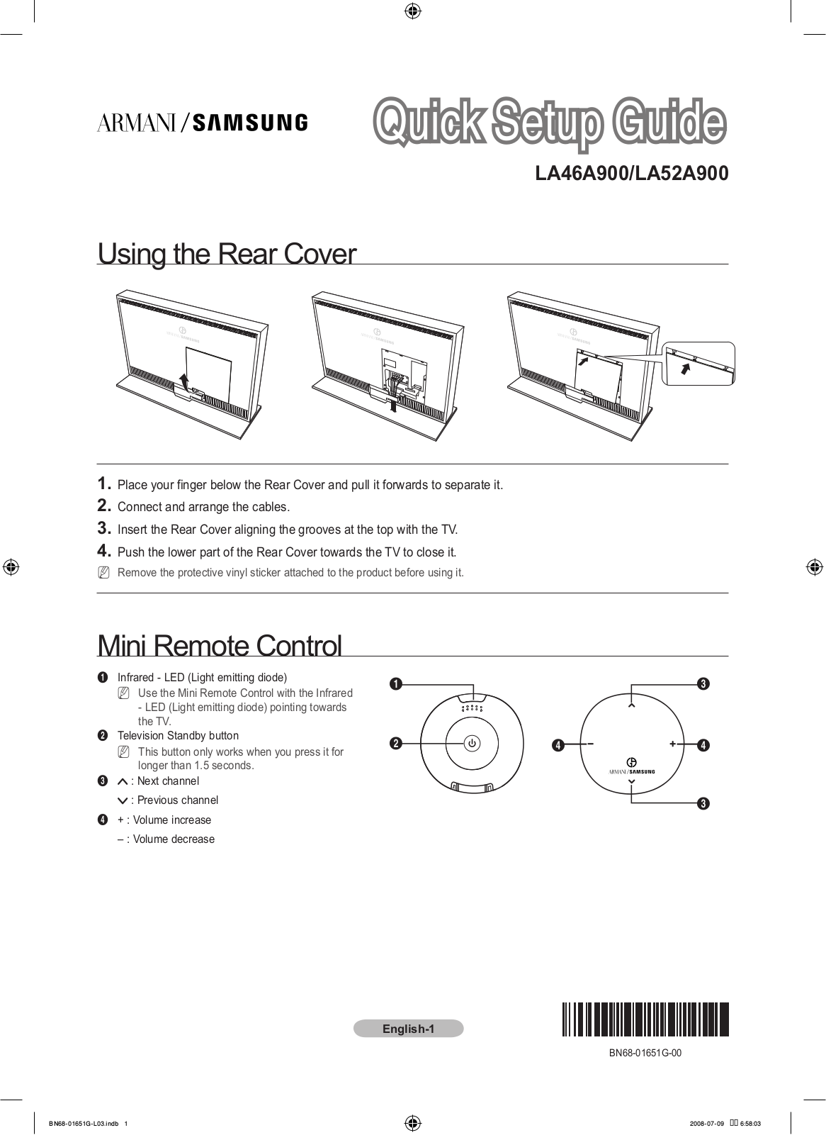 Samsung LA46A900G1R, LA52A900G1R User Manual