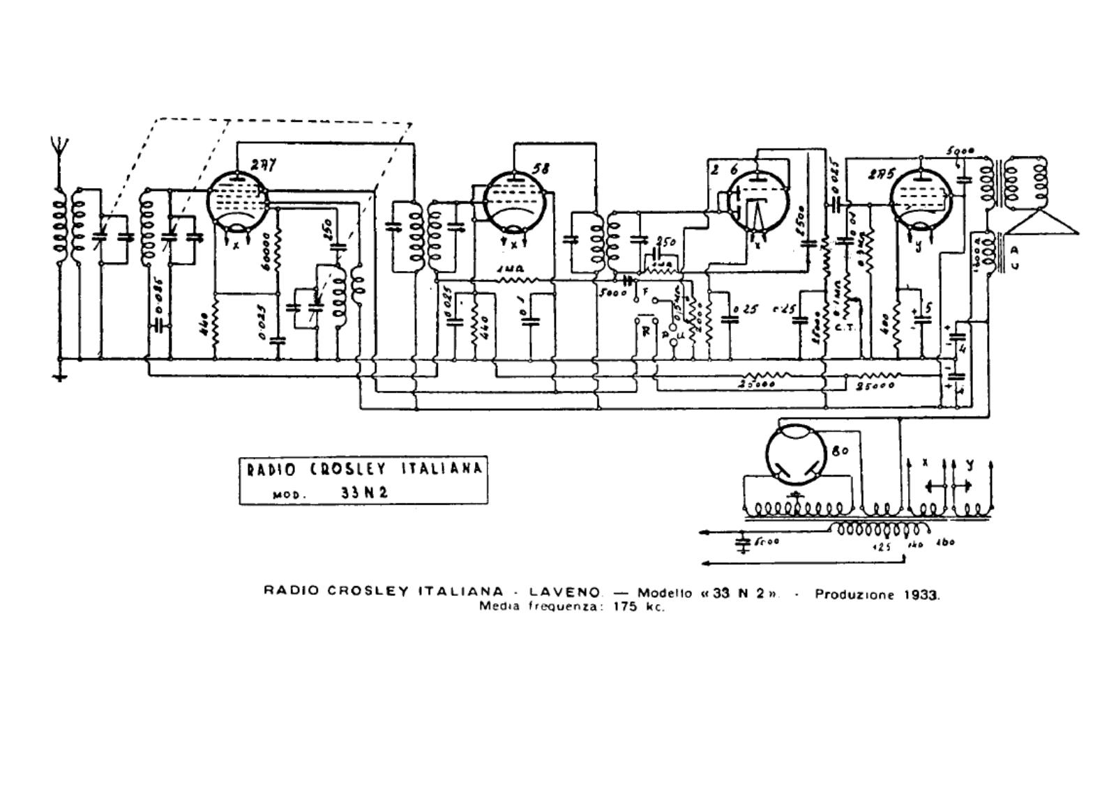 Siare Crosley 33n2 schematic