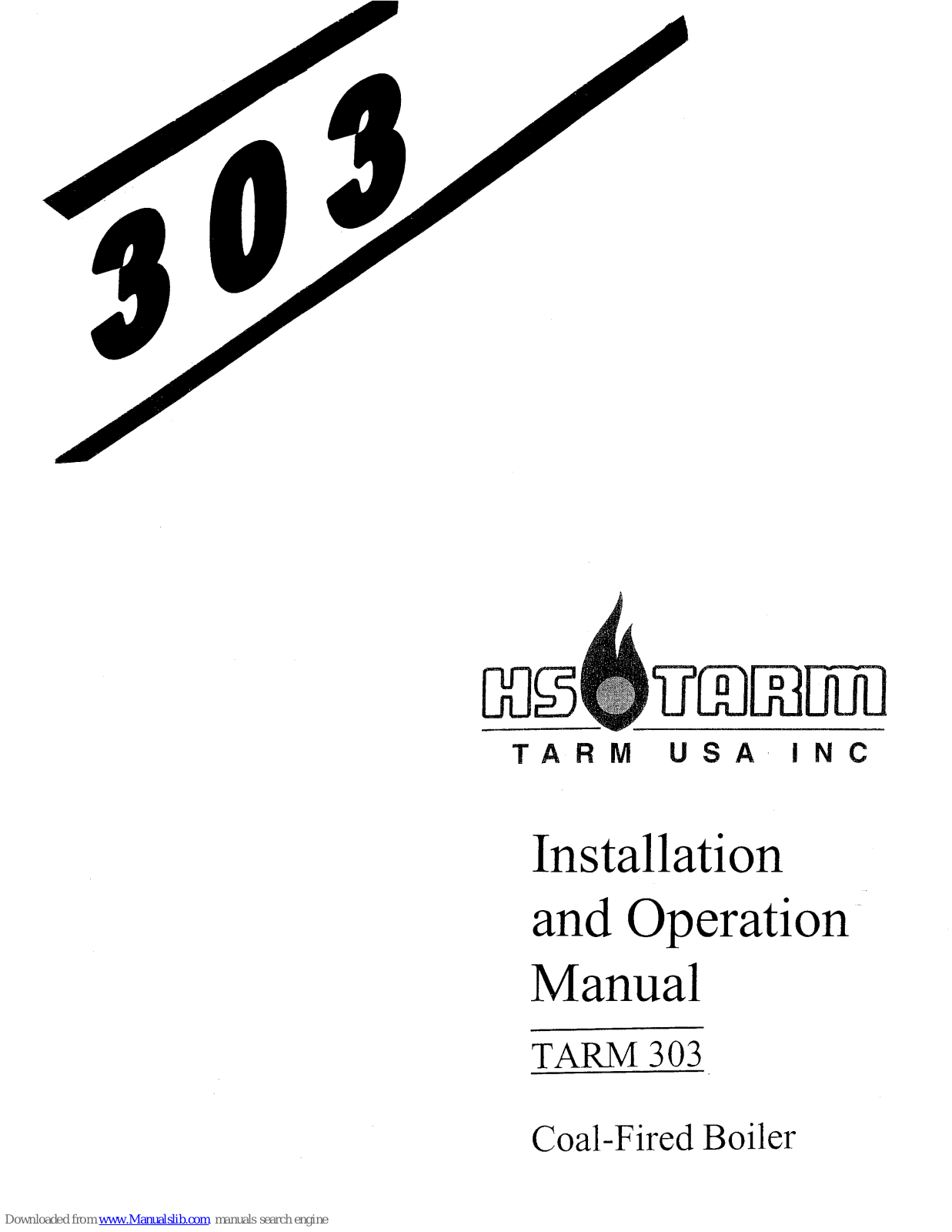 HS Tarm Tarm 303 Installation And Operation Manual