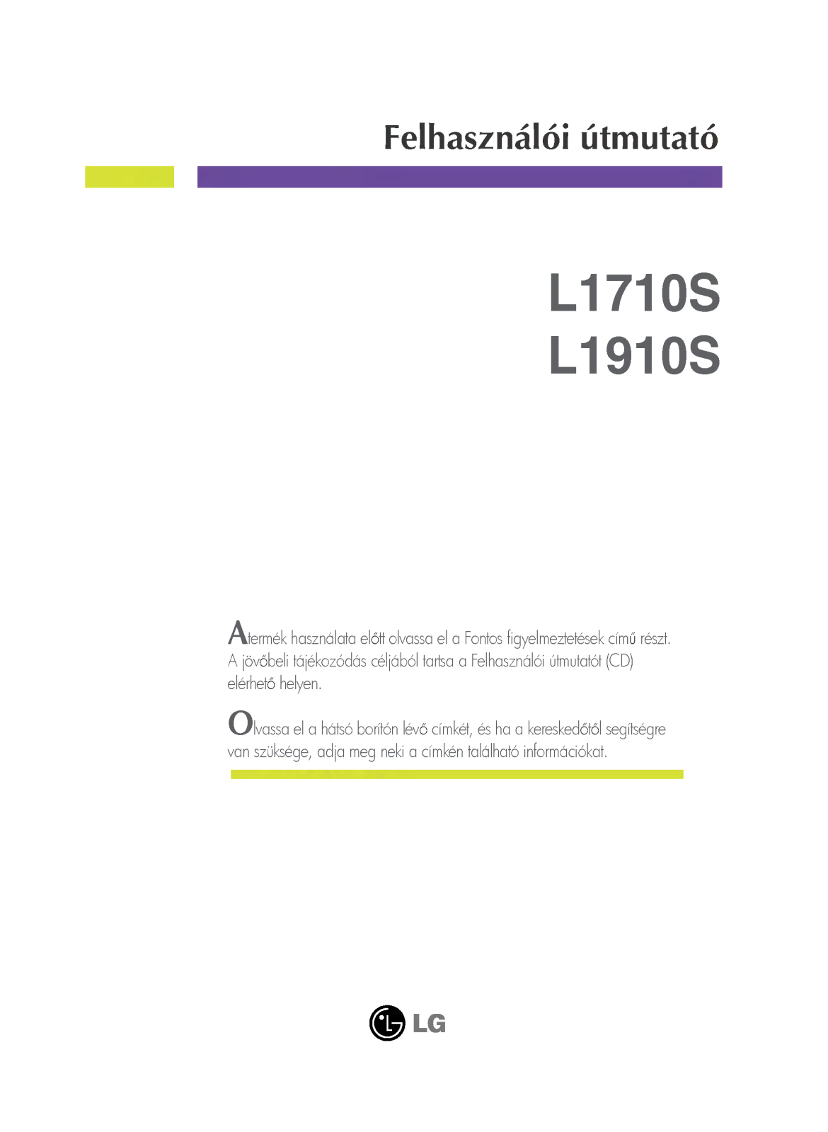 LG L1515S User manual