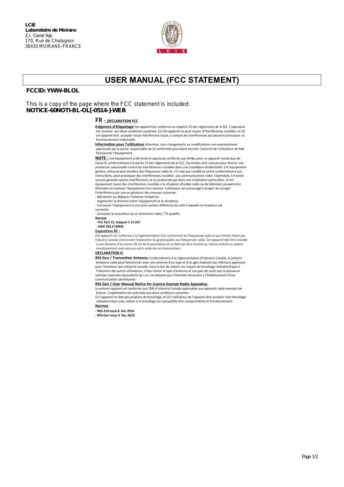 SOLEM BLOL User Manual - ManualMachine.com