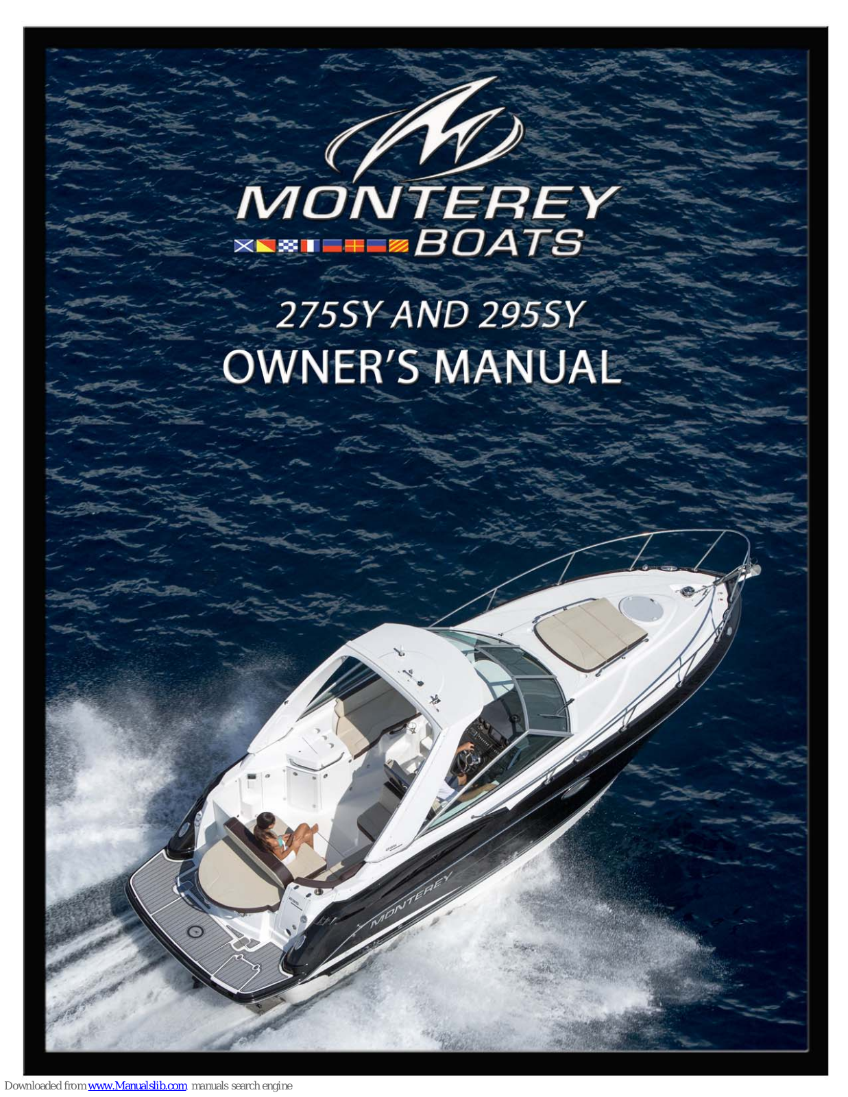 Monterey 295SY, 275SY Owner's Manual