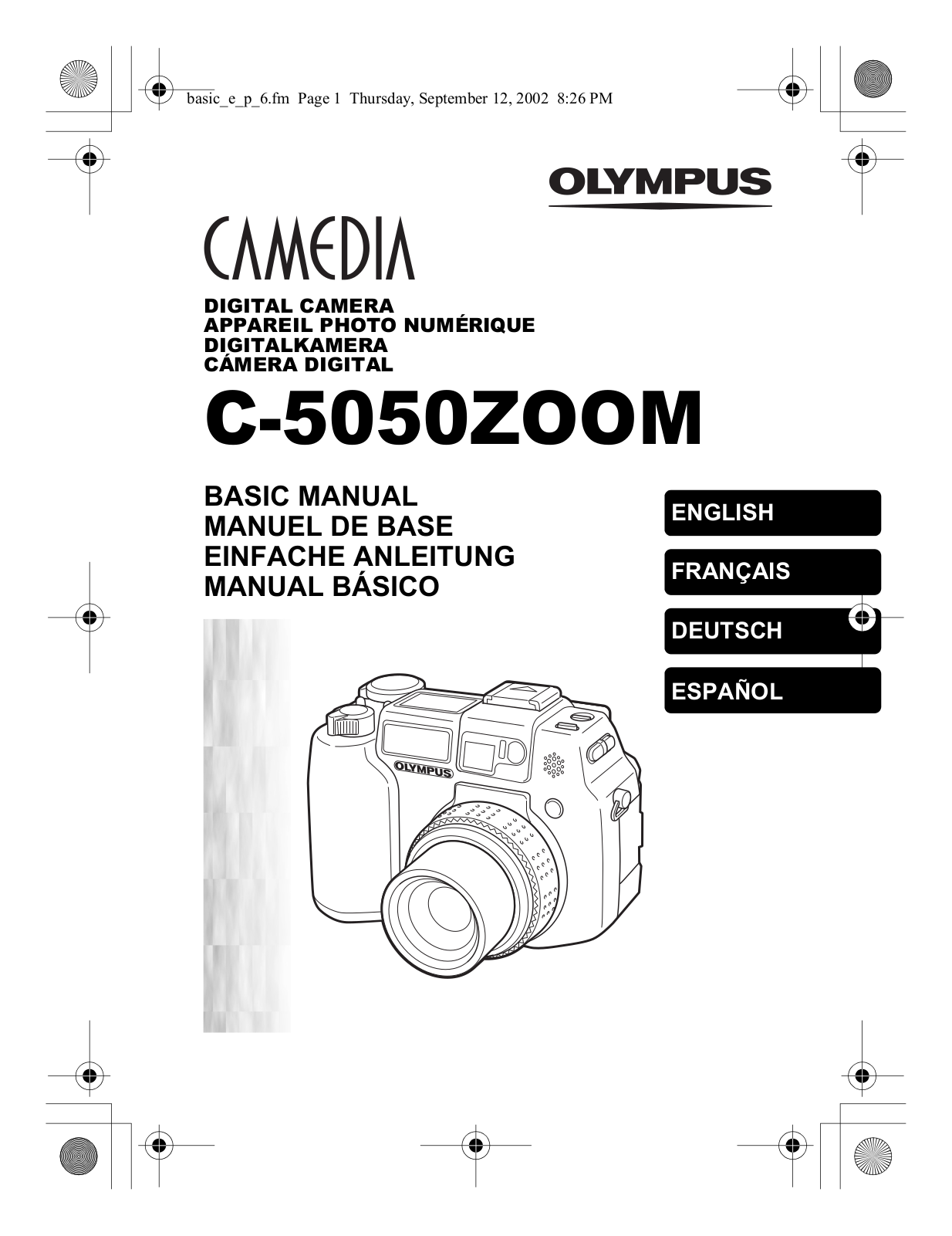 OLYMPUS C5050 Zoom Manuel de base