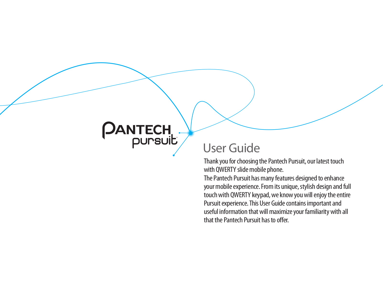 Pantech P9020  AT-T, Pursuit  AT-T User Guide