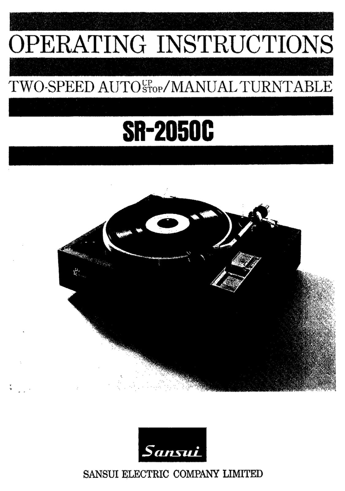 Sansui SR-2050-C Owners Manual