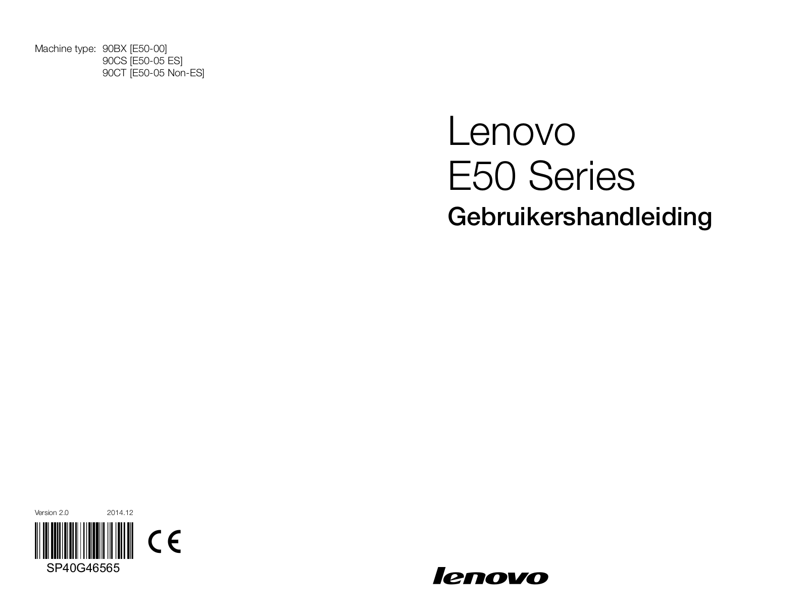 Lenovo E50-00, E50-05 User Guide