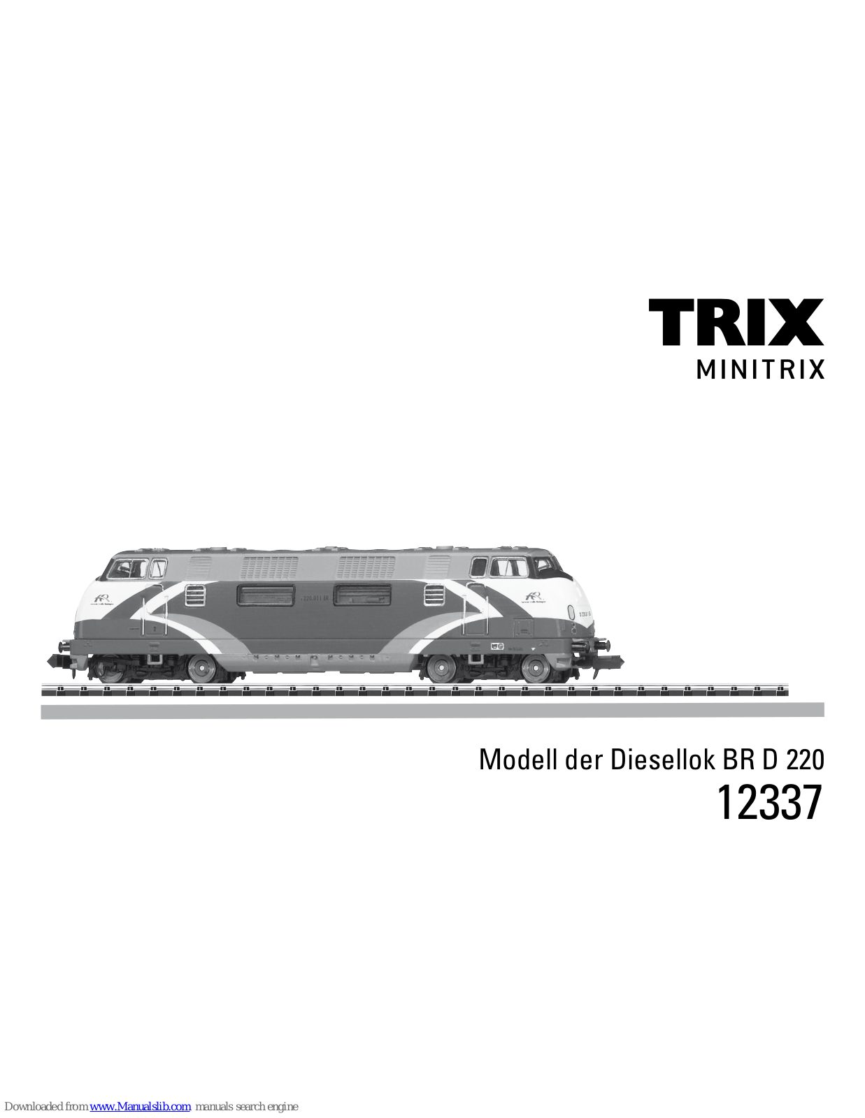 Trix Minitrix BD D 220, 12337 Operating Instructions Manual