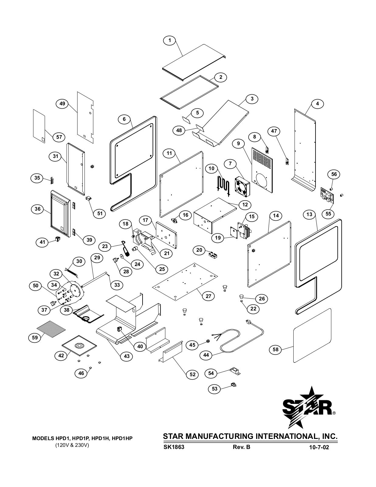 Star HPD1 Parts List