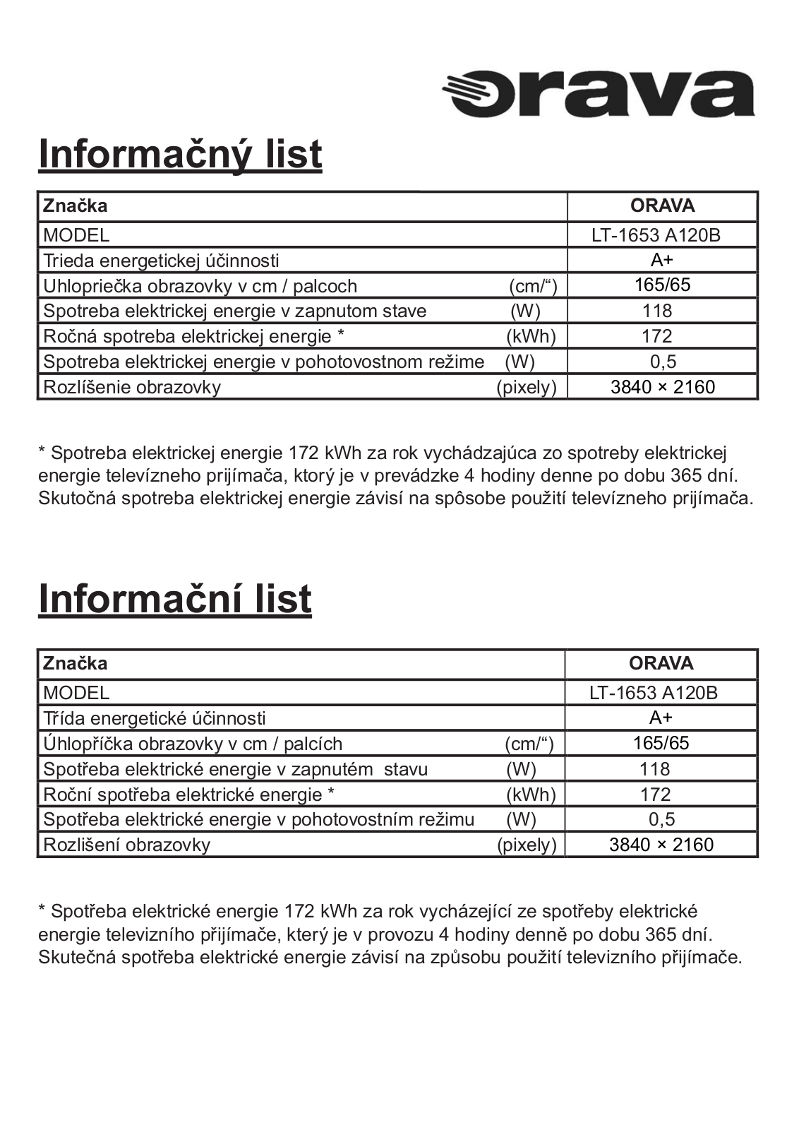 Orava A120B User Manual