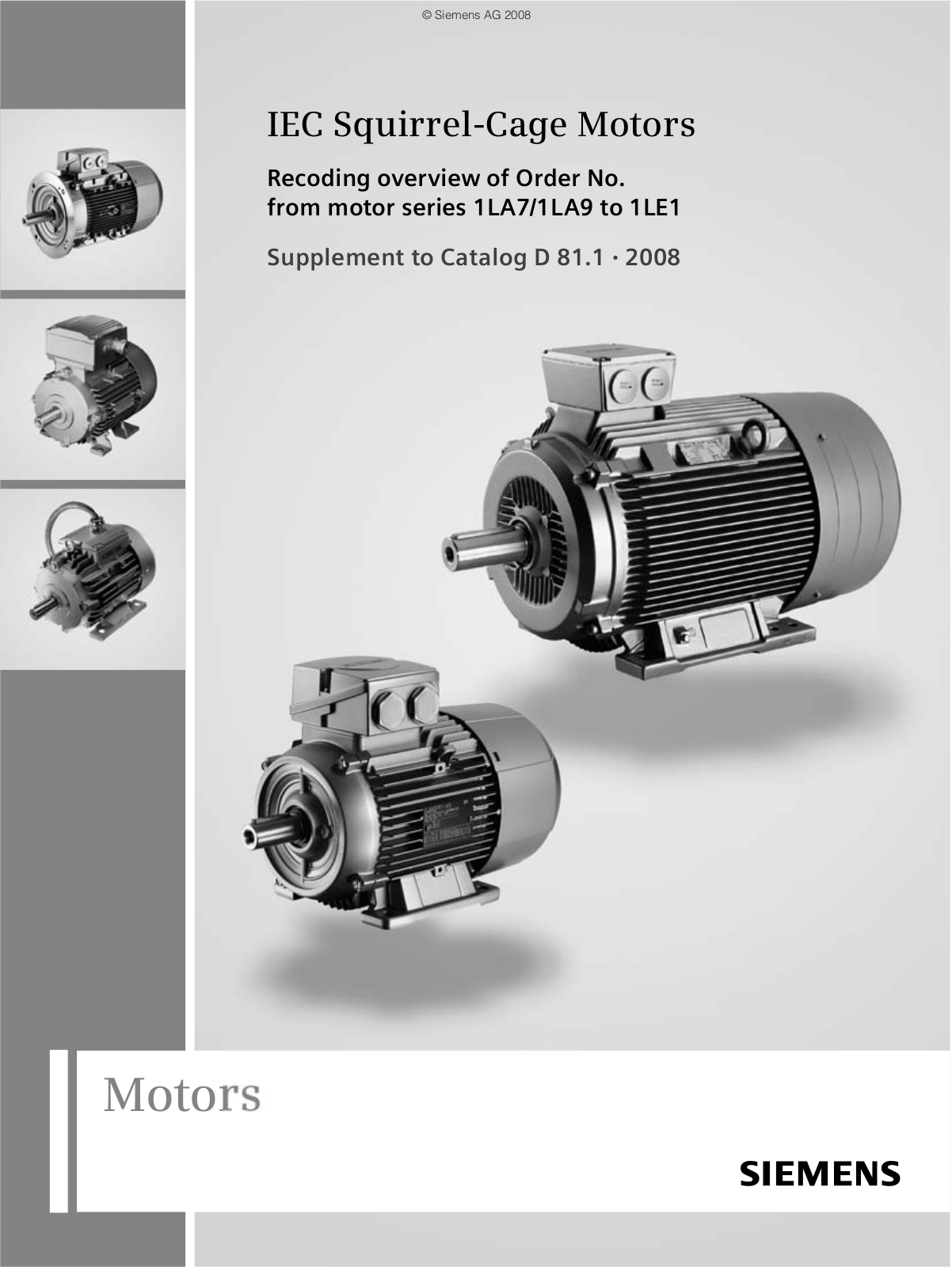 Siemens 1LA9, 1LE1, 1LA7 User Manual