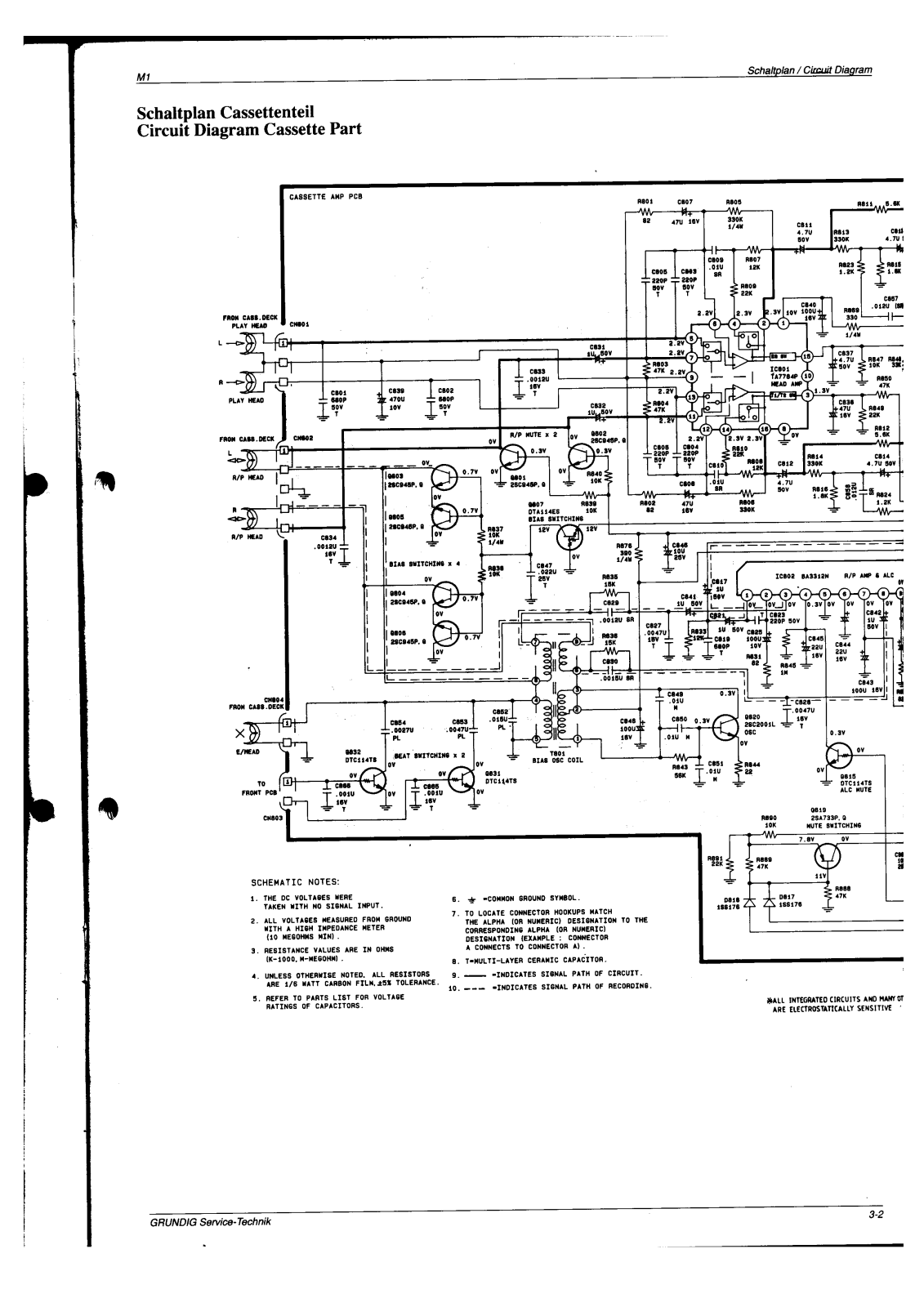 Grundig M-1 Schematic