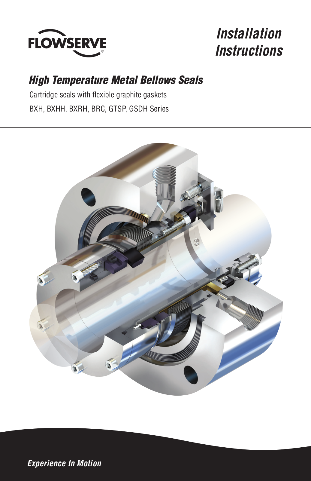 Flowserve High Temperature Metal Bellows Seals User Manual