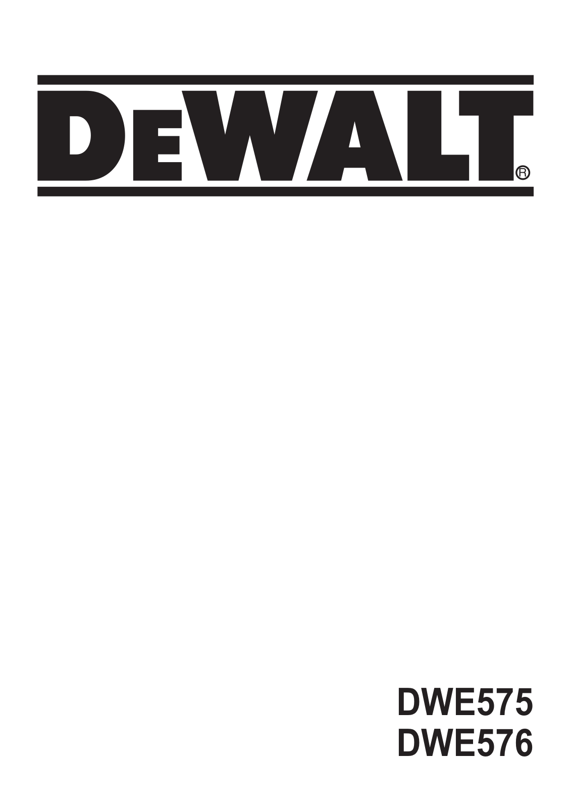 Dewalt DWE576K User Manual