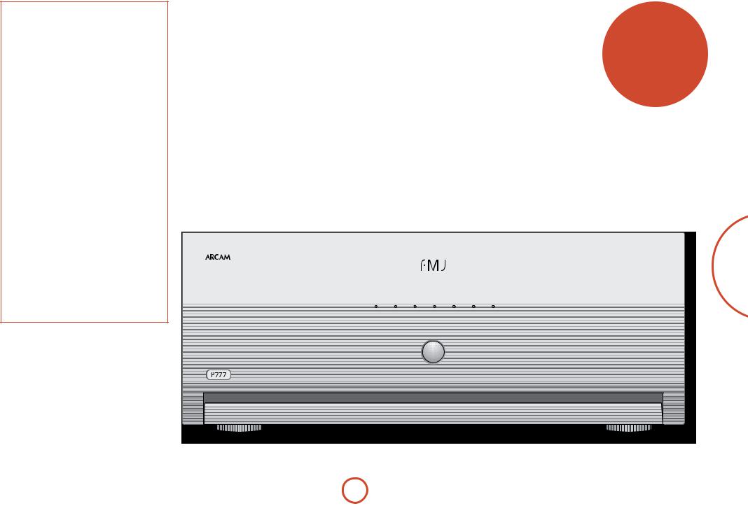 Arcam FMJ P777 User Manual