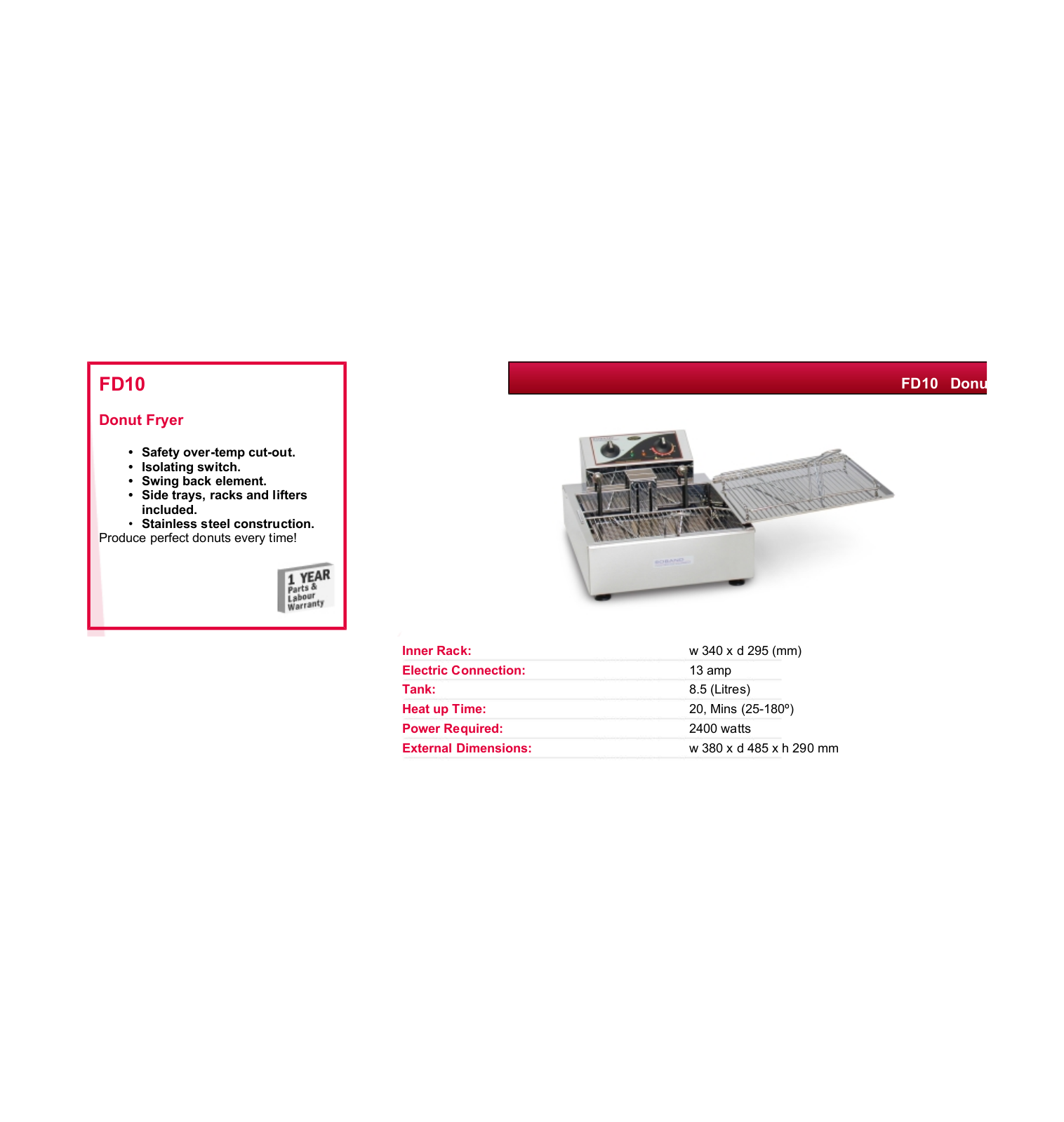 Valera FD10 DATASHEET