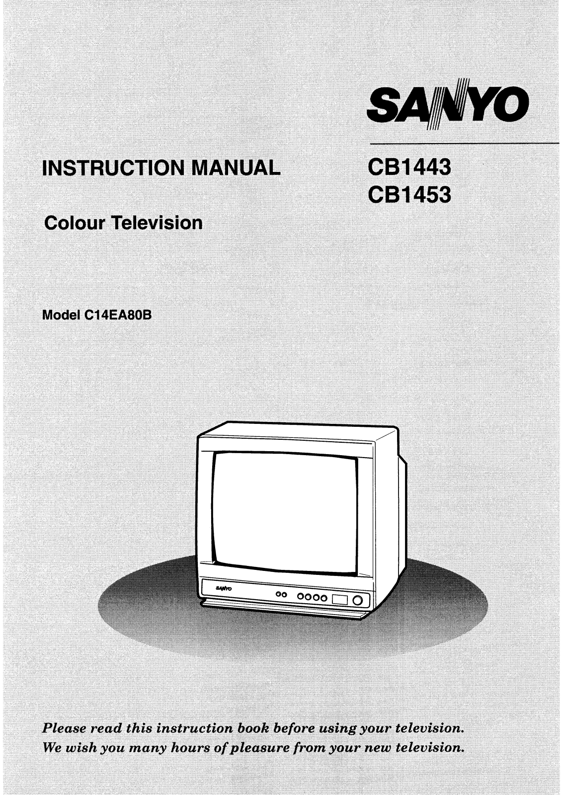 Sanyo CB1453, CB1443 Instruction Manual