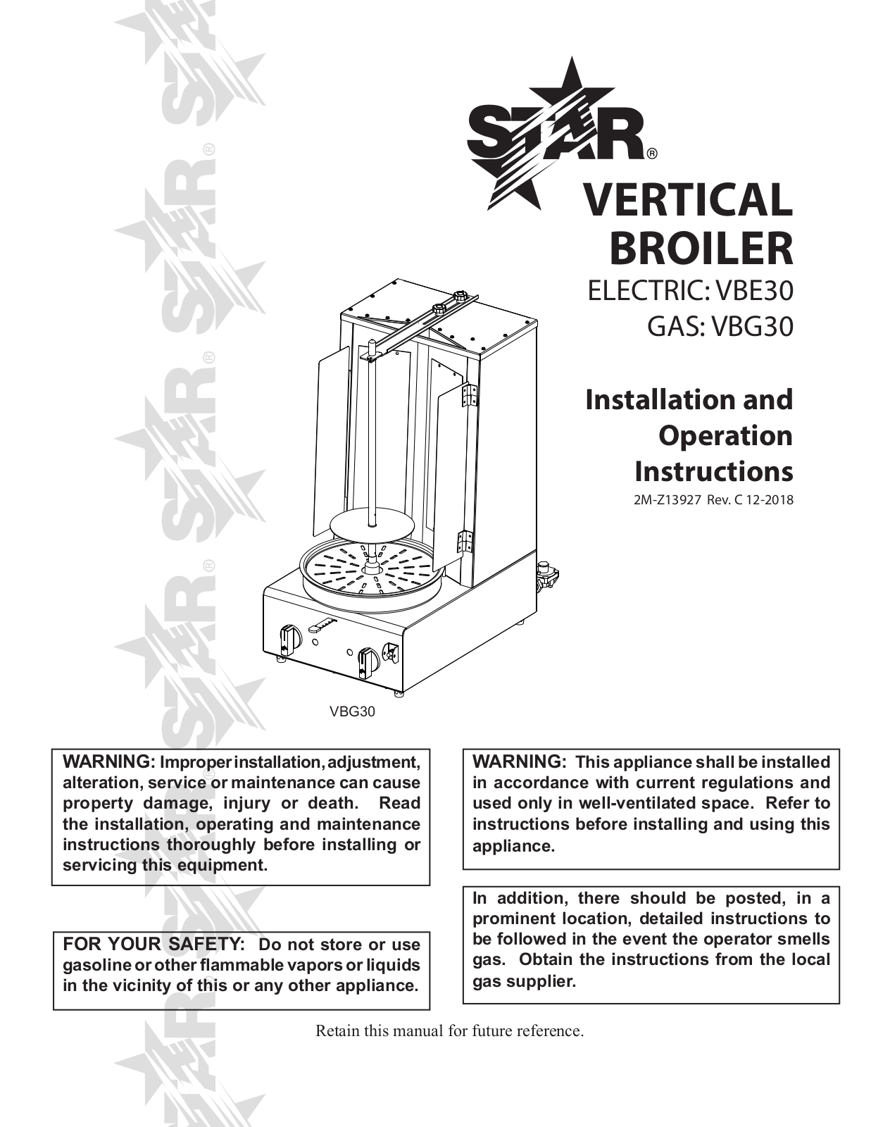 Star VBE30 Service Manual