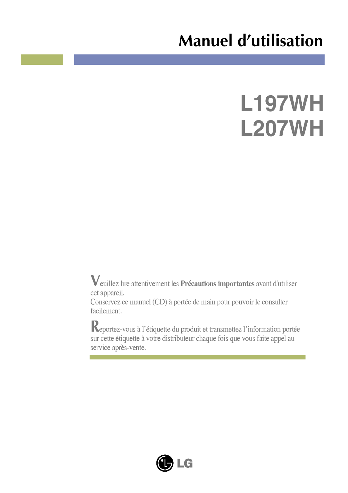 LG L197WH-PF User Manual