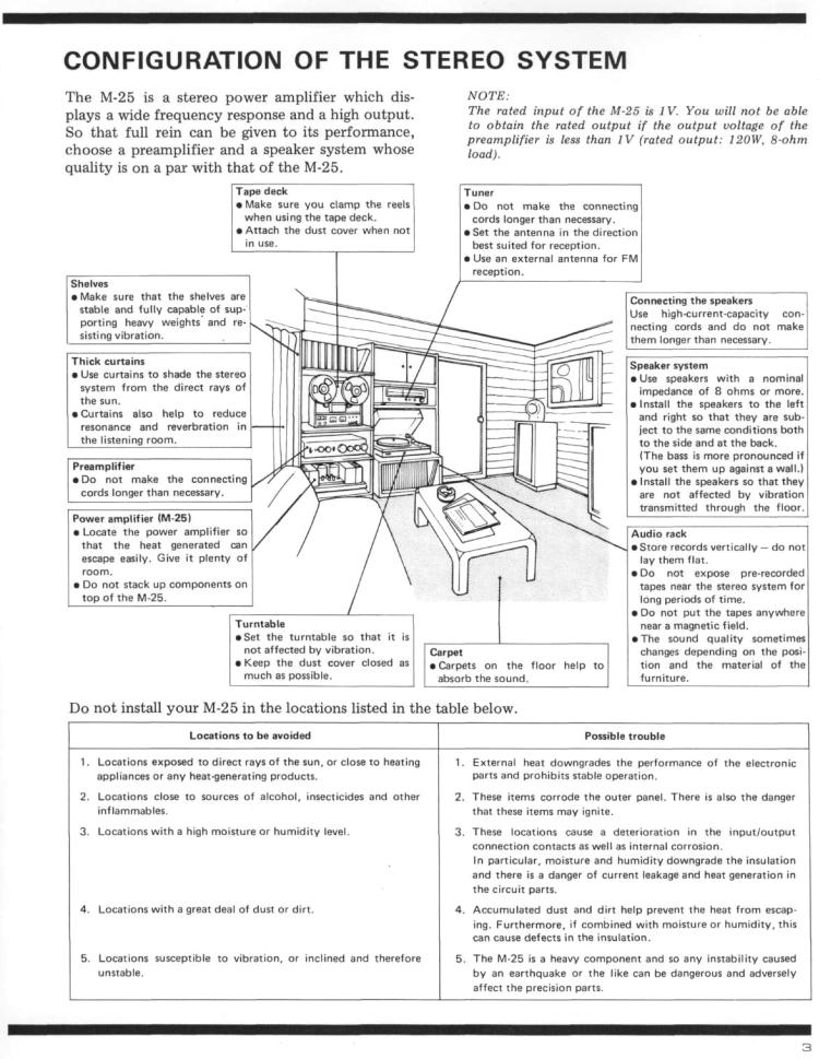 Pioneer M-25 Owners manual