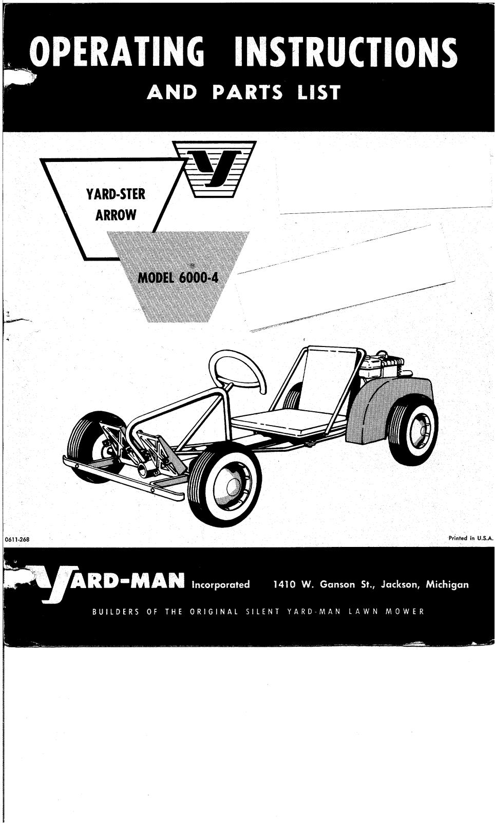 yard-man 6000-4 User Manual