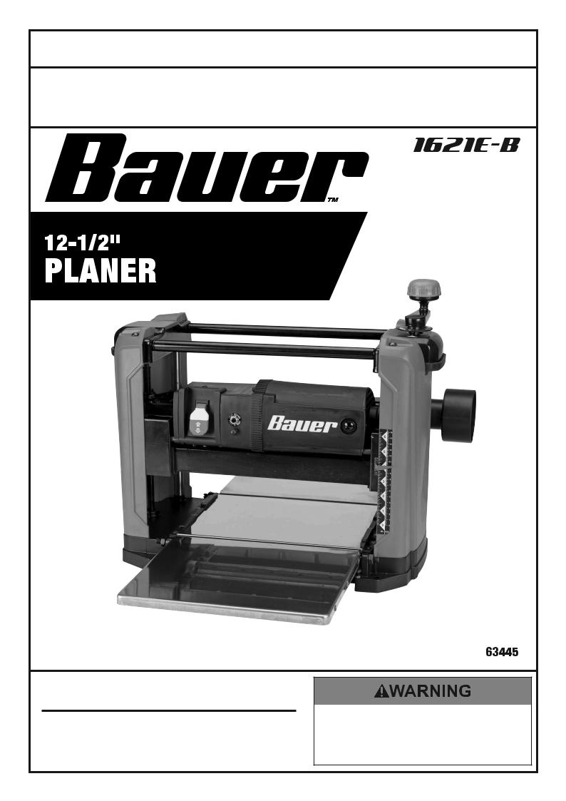 Bauer 1621E-B User Manual
