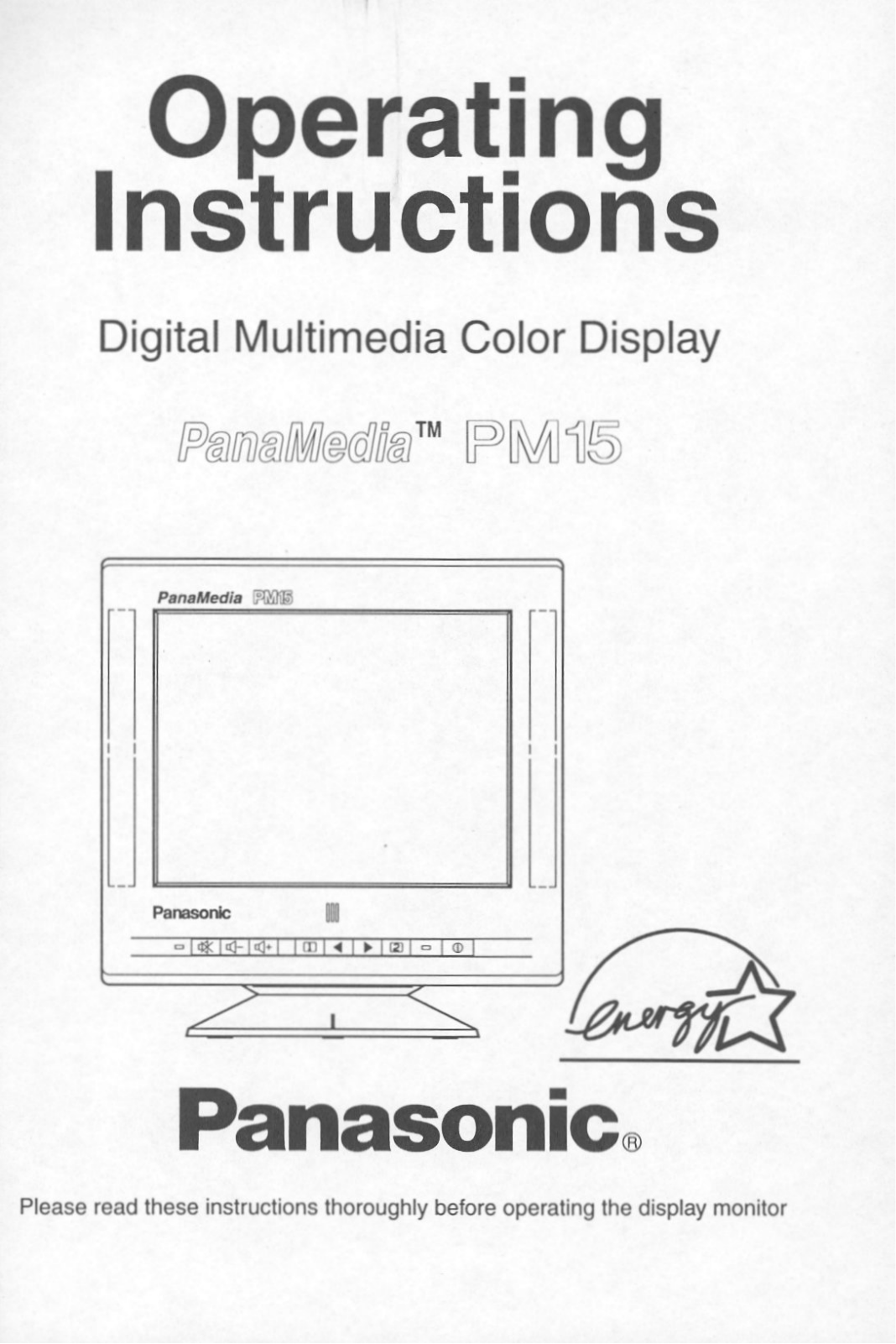 Panasonic PM15 User Manual