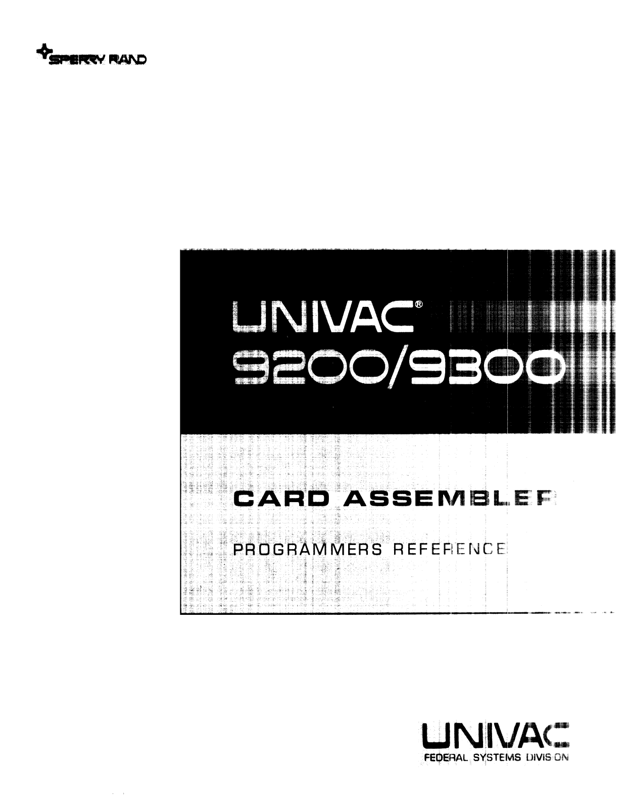 UNIVAC 9200, 9300 Programmer's Reference Manual - ManualMachine.com