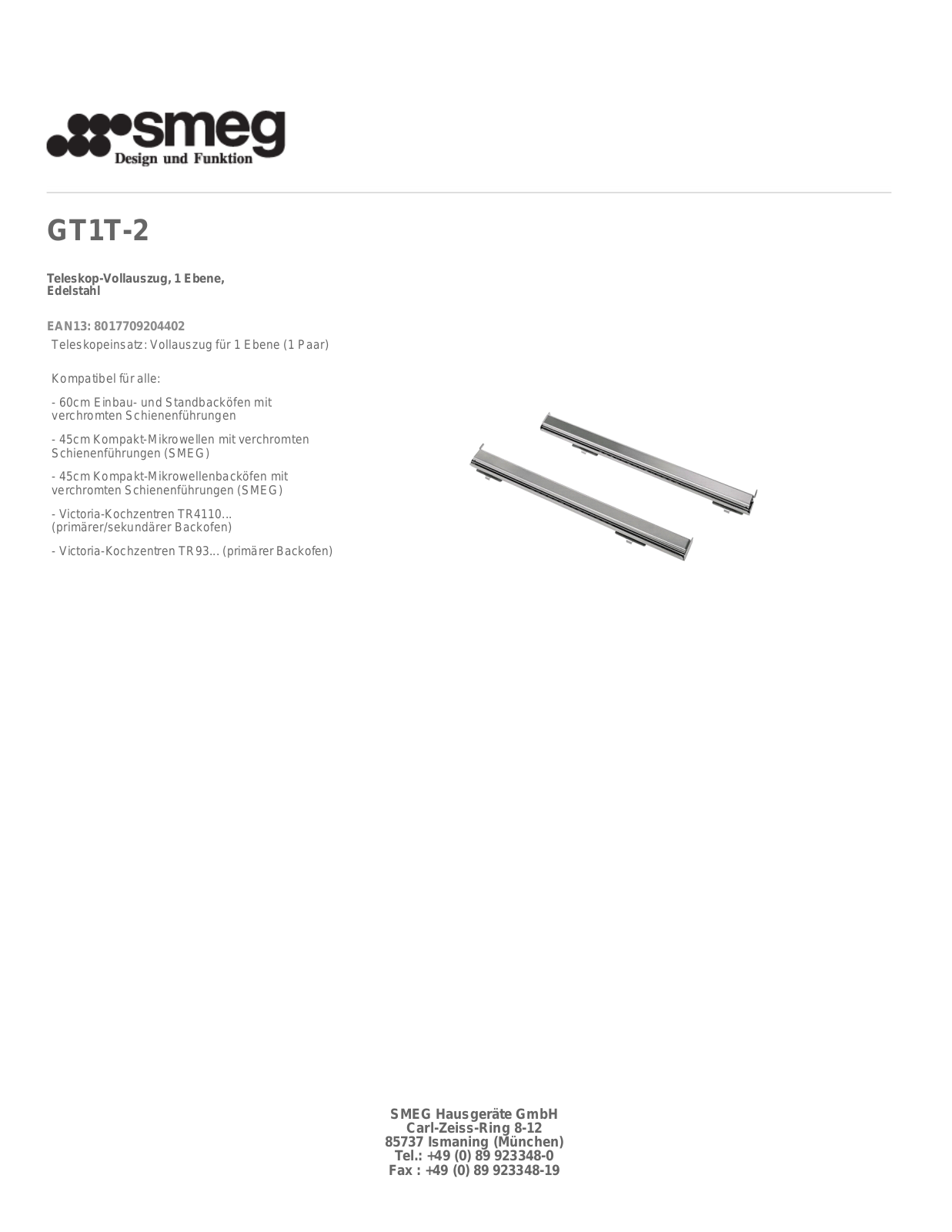 Smeg GT1T-2 User Manual